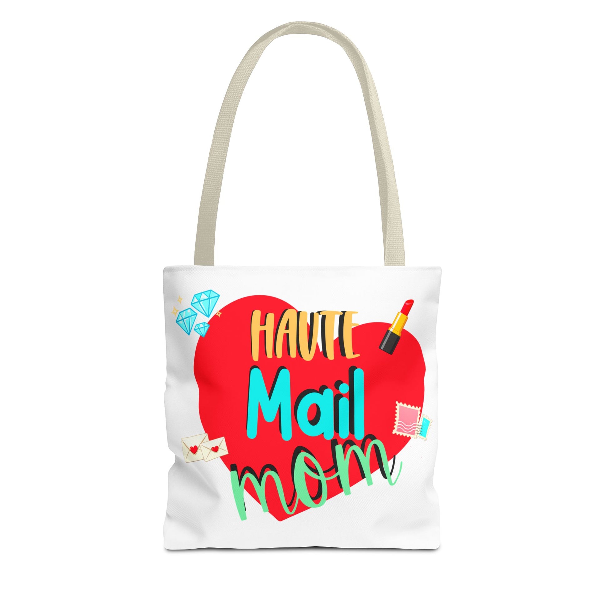 Tote Bag — "Haut Mail Mom" Heart Design Tote for Postal & Mom Gifts