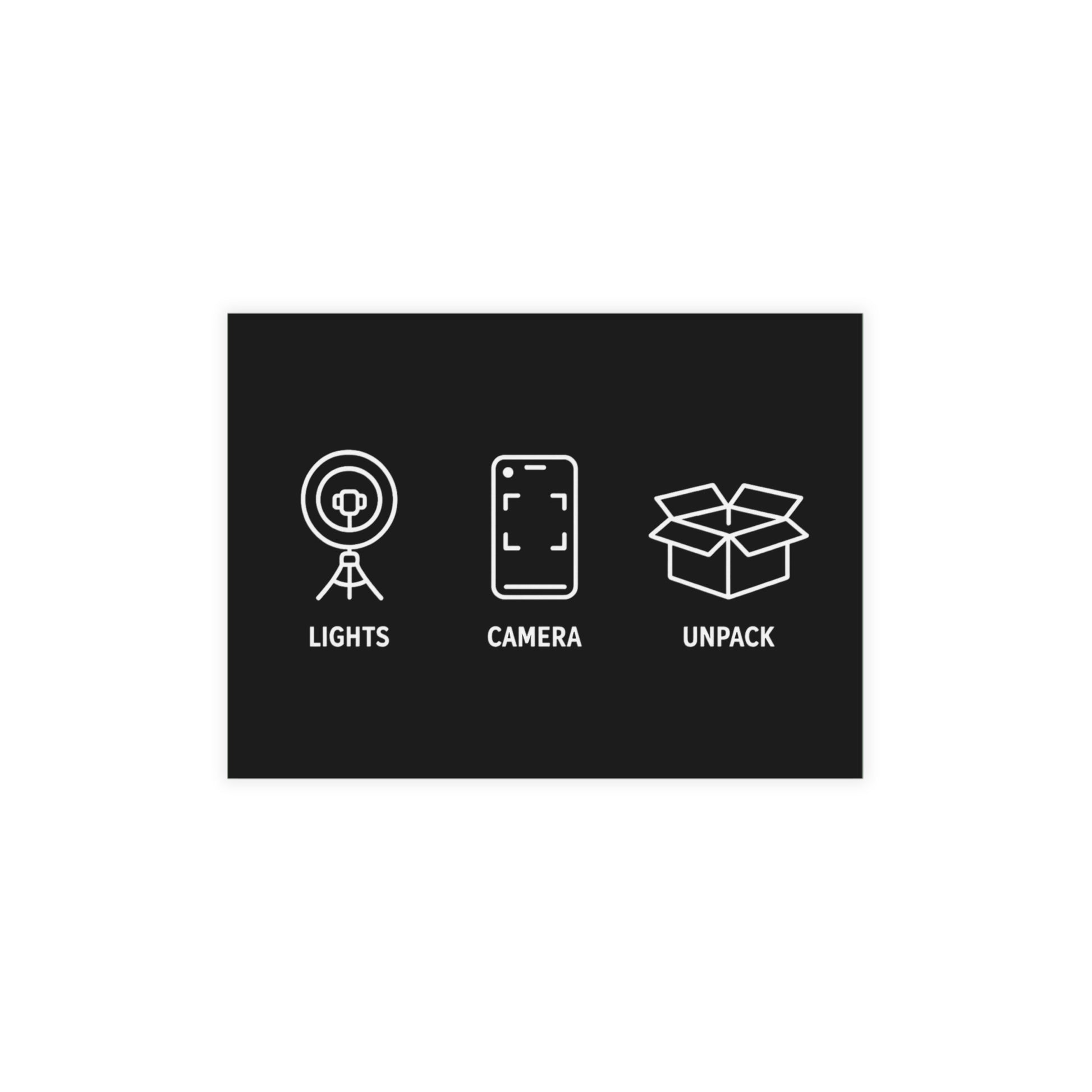 Lights camera unpack (Bring a little spotlight to your customer’s unboxing moment.