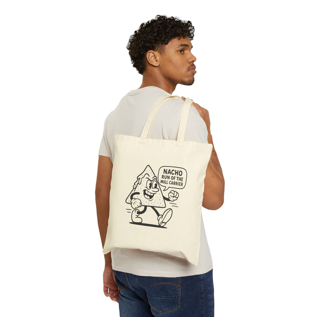 Playful Nacho Tote Bag | Funny Cotton Canvas Shopper, Gift for Food Lovers, Grocery Bag, Eco-Friendly, Cute Carryall