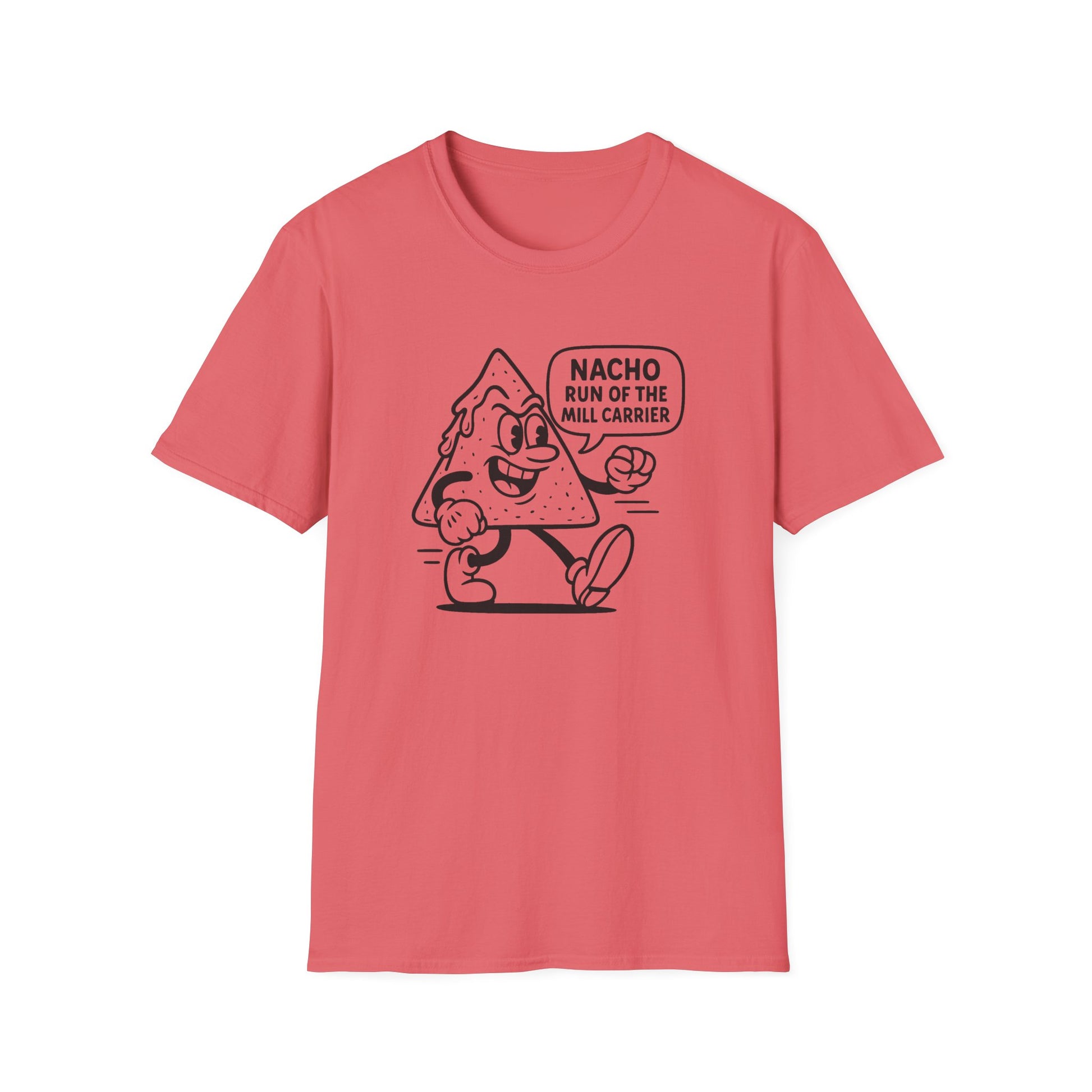 Nacho Run of the Mill Carrier Unisex T-Shirt, Funny Tee, Party Shirt, Gift for Food Lovers, Unique Graphic Top, Casual Wear