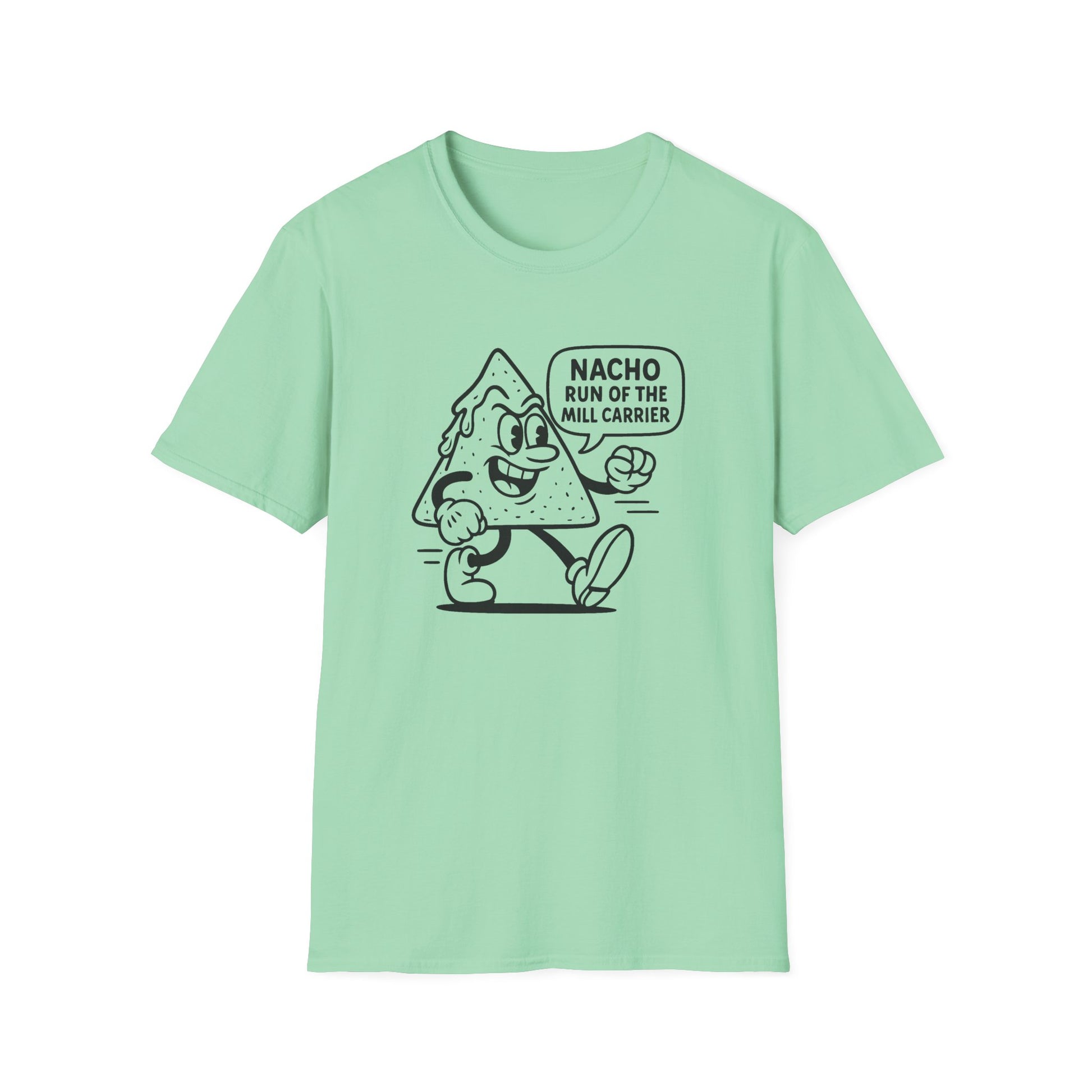 Nacho Run of the Mill Carrier Unisex T-Shirt, Funny Tee, Party Shirt, Gift for Food Lovers, Unique Graphic Top, Casual Wear