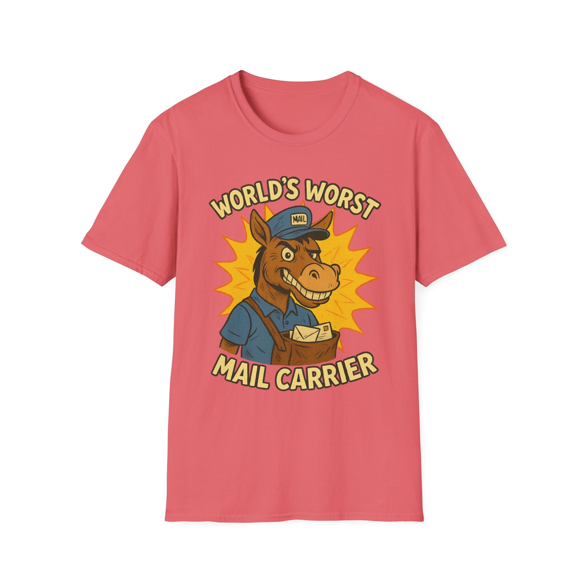 World's Worst Mail Carrier T-Shirt, Funny Gift for Mailman, Humorous Apparel, Quirky Work Tee, Unisex Softstyle Shirt