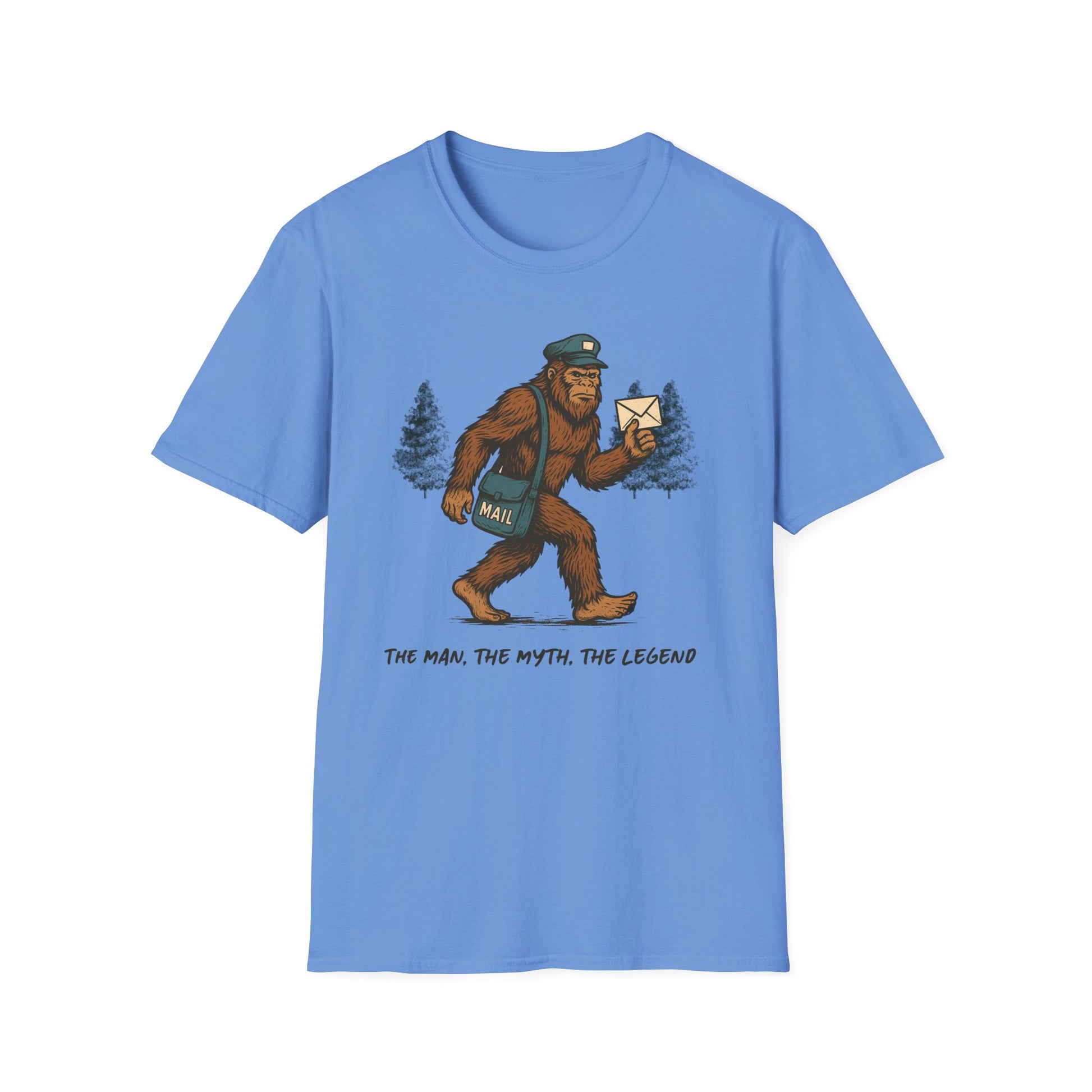 Sasquatch Mail Unisex T-Shirt | The Man, The Myth, The Legend | Postal Carrier, Perfect for Nature Lovers, Gifts, and Funny Graphic Tees