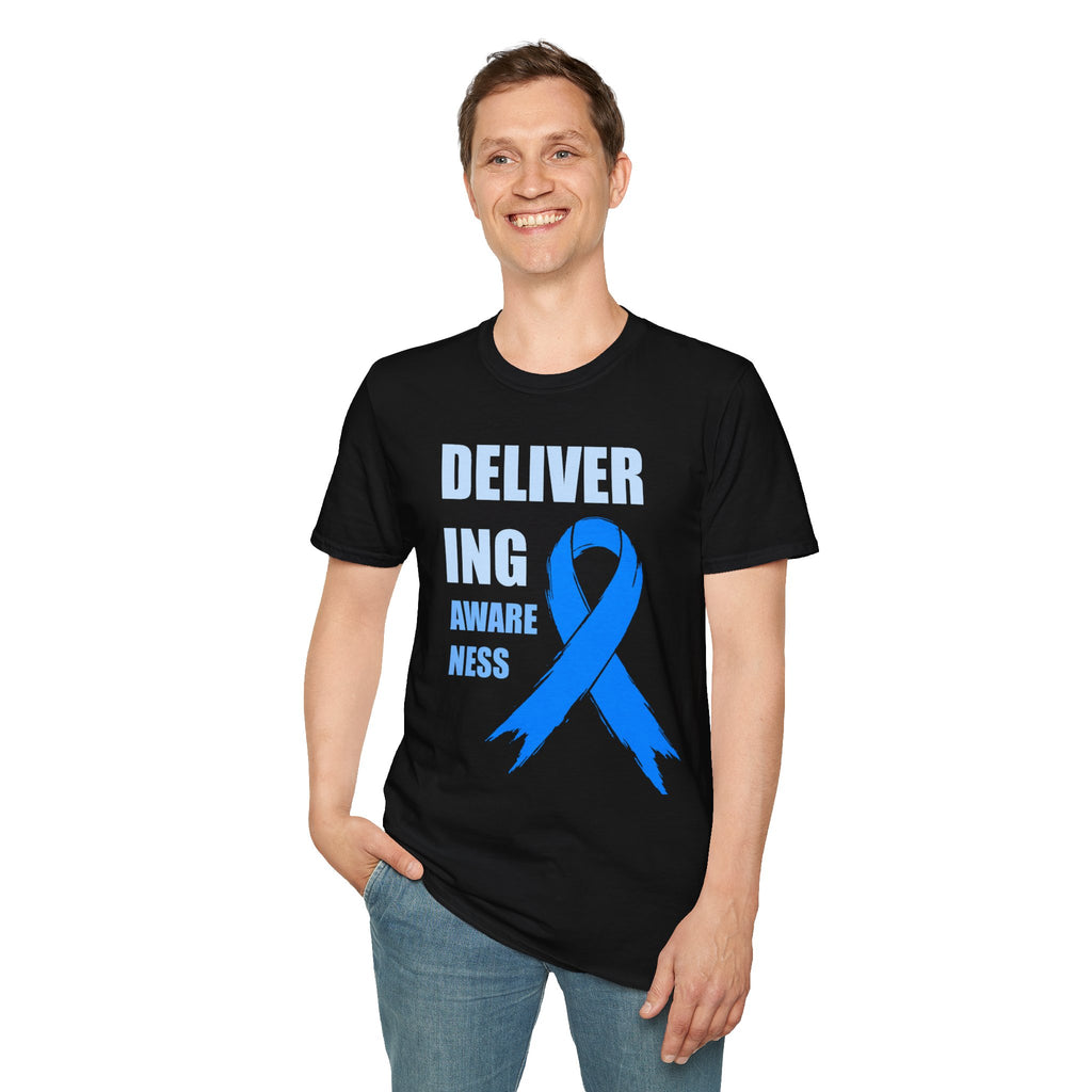 Prostate Cancer Awareness Shirt – Delivering Awareness Light Blue Ribbon Support Tee