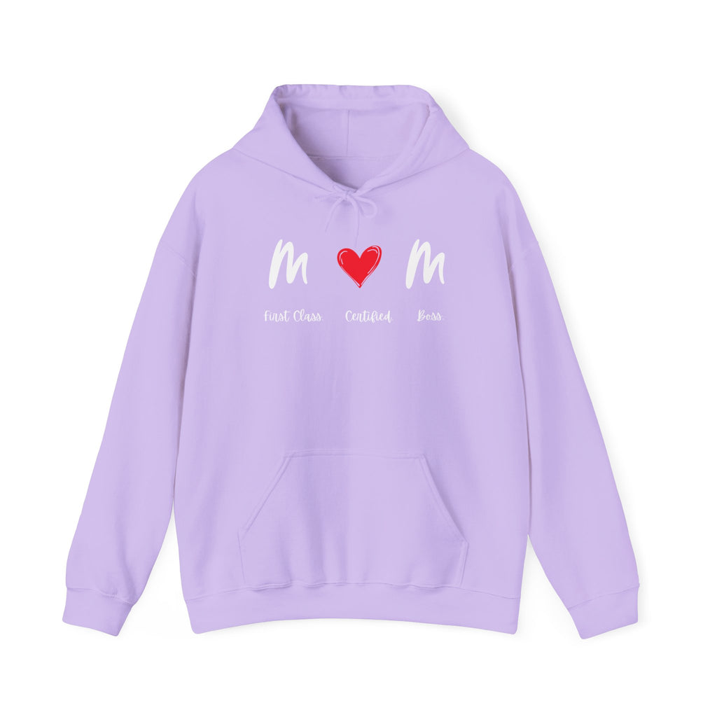 Mom Boss Hoodie – Certified Boss Mom Sweatshirt | First Class Mom Gift | Cute Mom Life Pullover Hoodie