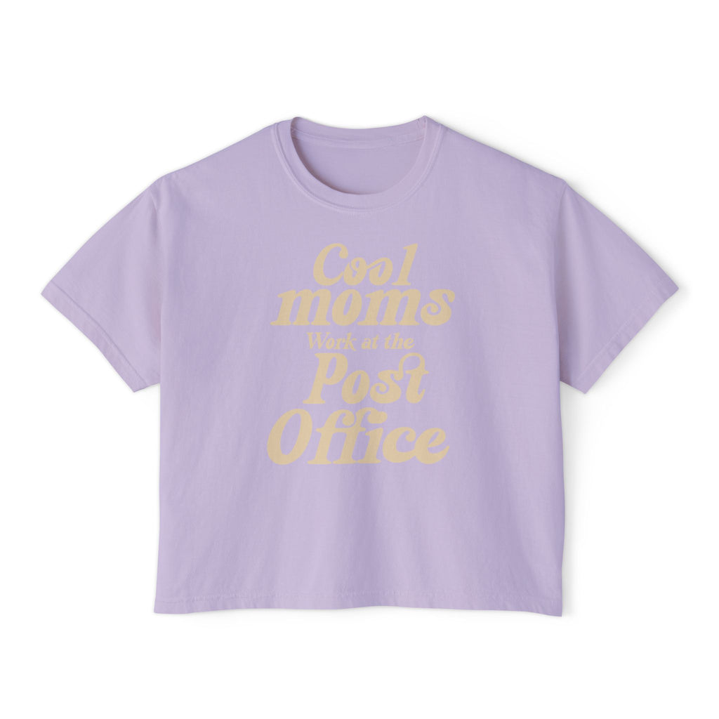 Cool Moms Work at the Post Office Boxy Tee – Funny Mail Worker Shirt, Postal Mom Gift, Cute Delivery Worker T-Shirt, Relaxed Fit Women’s Tee