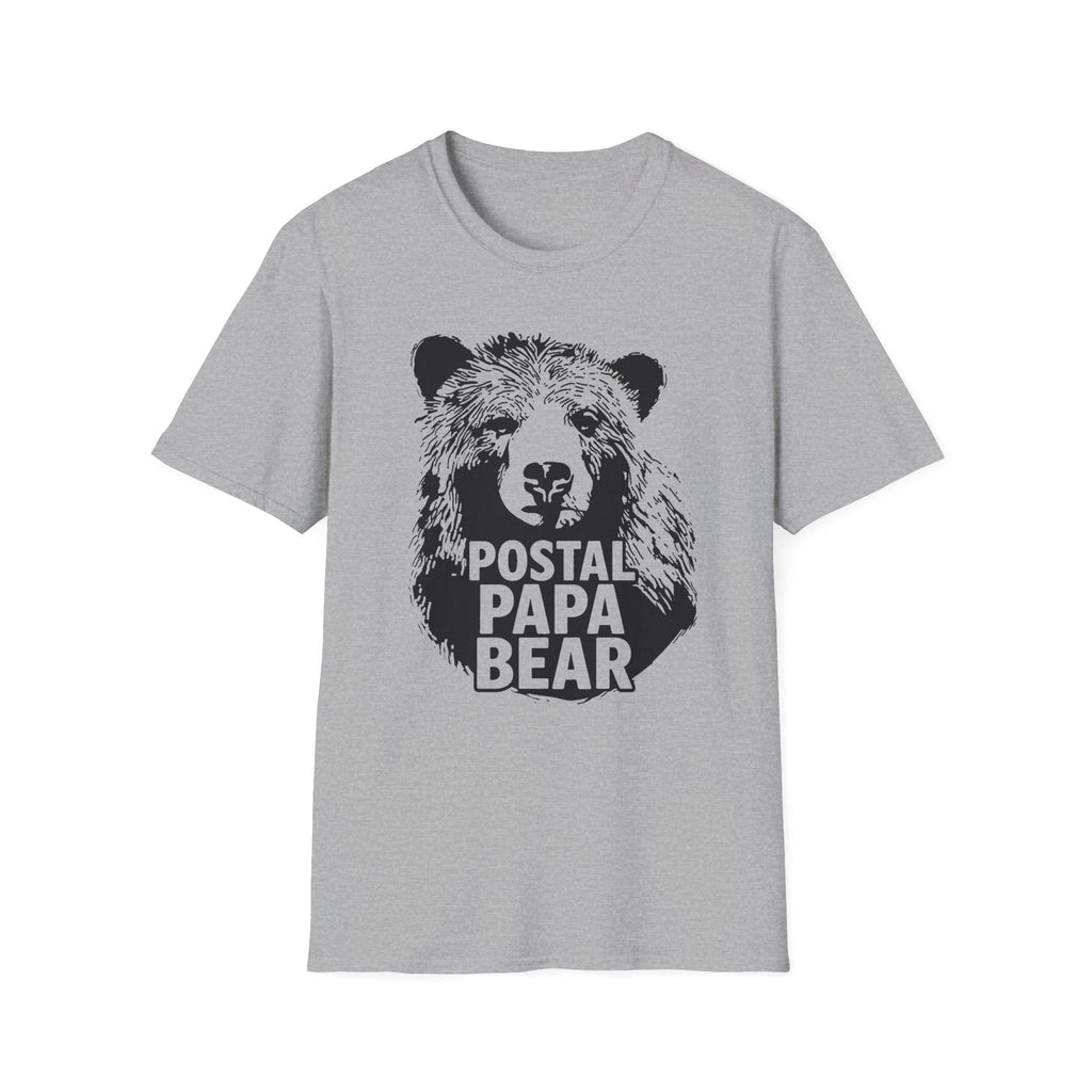 Postal Papa Bear Unisex T-Shirt | Cute Gift for Dads | Family Reunion T-Shirt | Casual Wear | Father's Day Tee | Unique Design