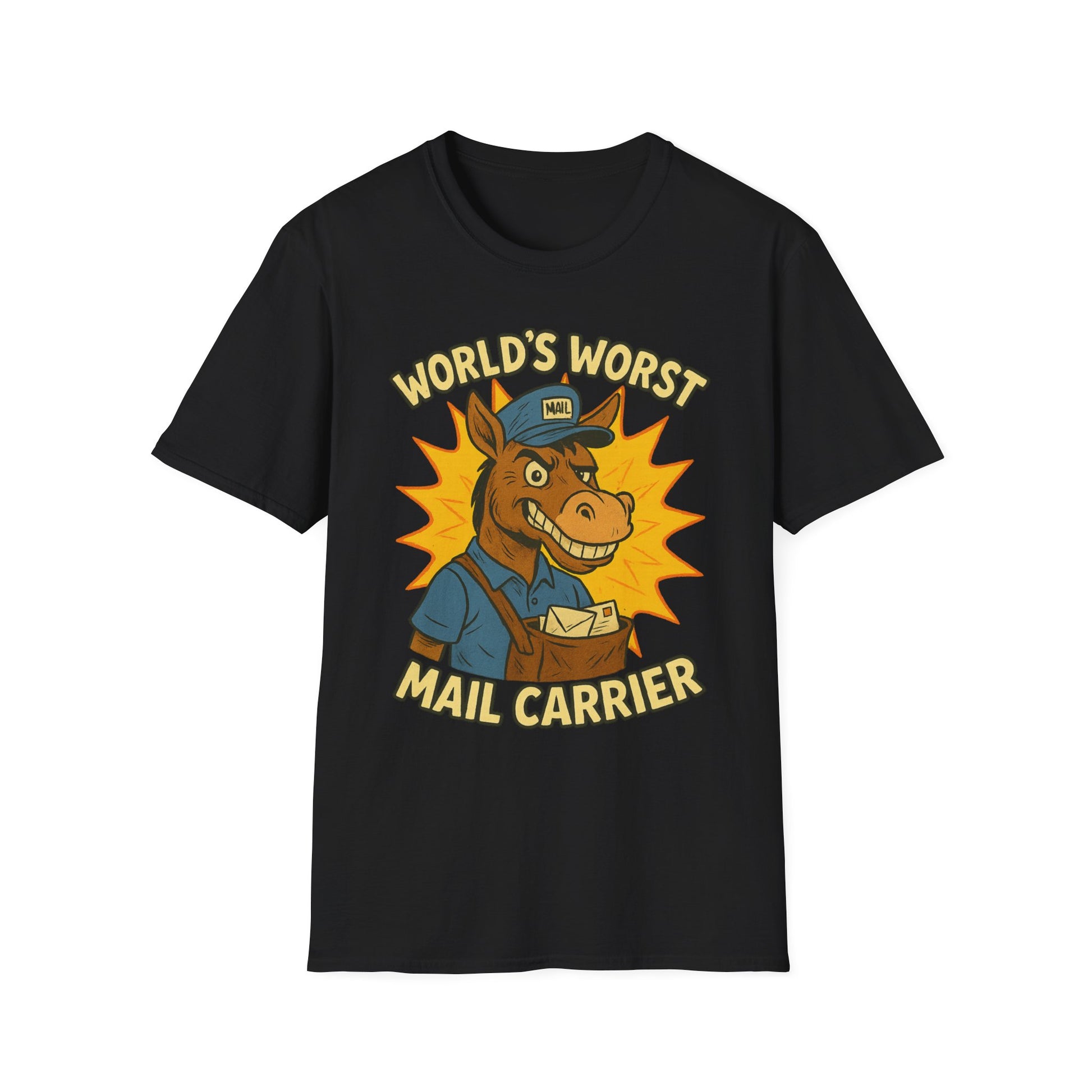 World's Worst Mail Carrier T-Shirt, Funny Gift for Mailman, Humorous Apparel, Quirky Work Tee, Unisex Softstyle Shirt