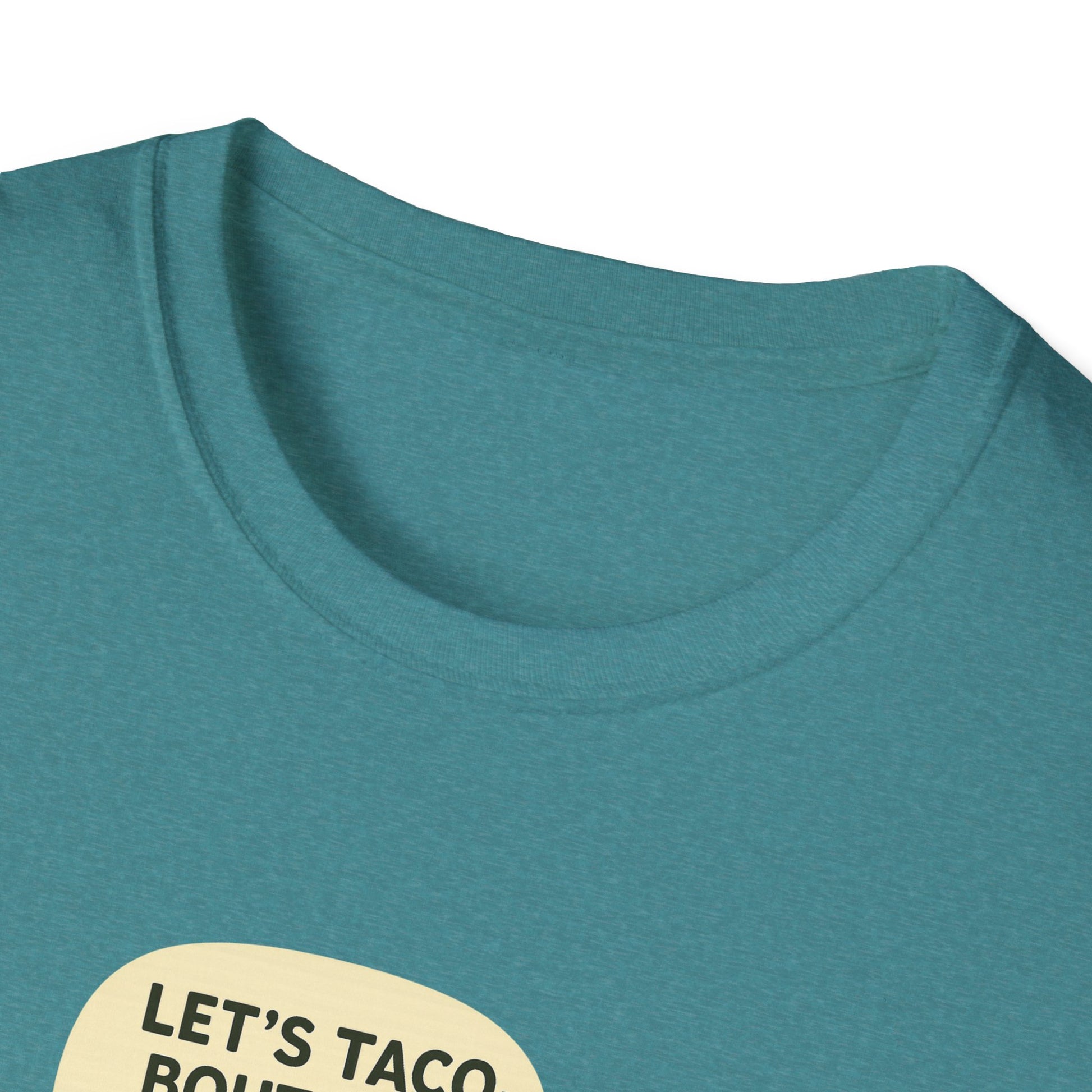 Let's Taco 'Bout It Unisex Softstyle T-Shirt | Fun Foodie Tee for Taco Lovers, Perfect Gift for Birthdays, Taco Tuesday, or Food Events