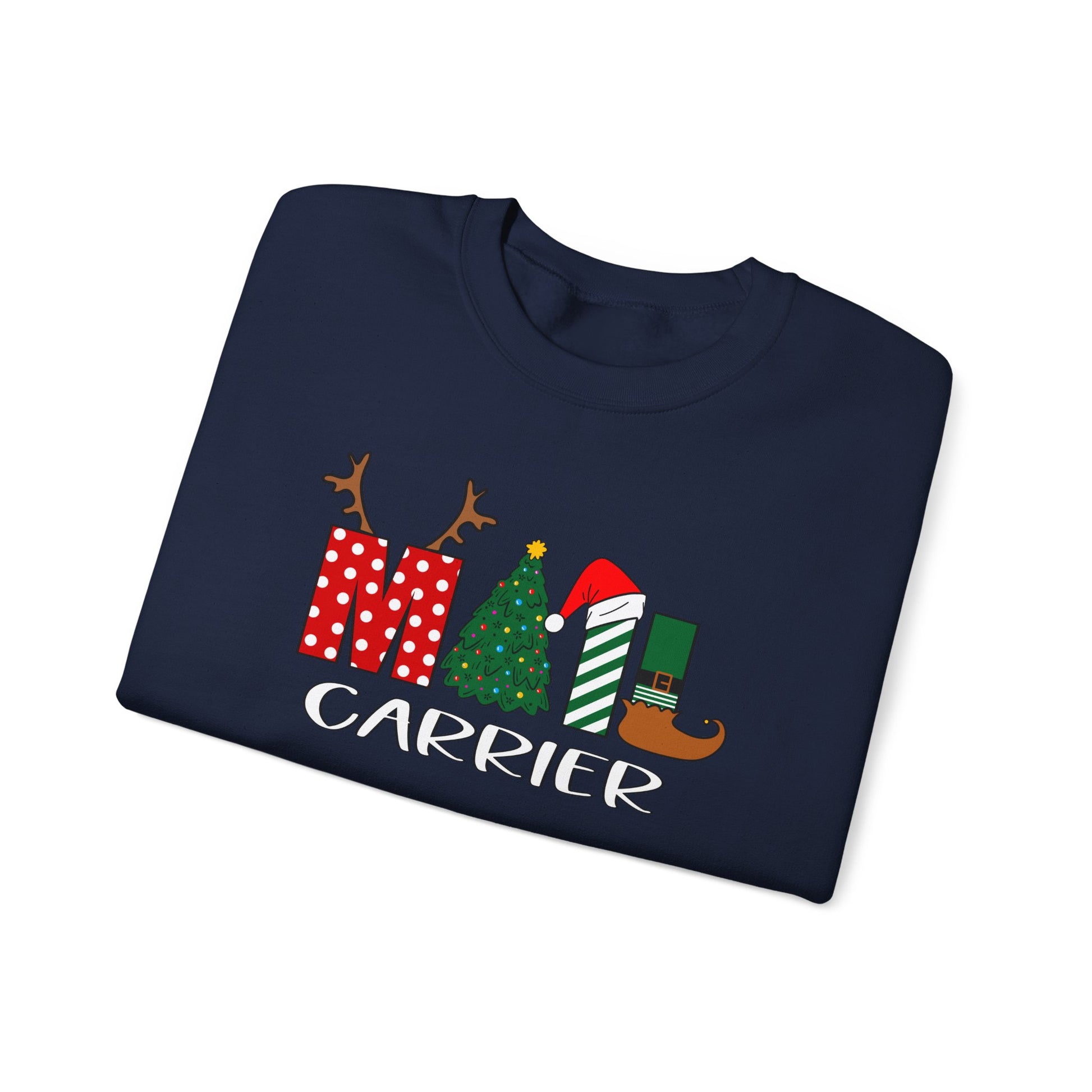 Festive Mail Carrier Sweatshirt, Holiday Gifts For Mail Carriers, Sweatshirts For Mail Carriers.