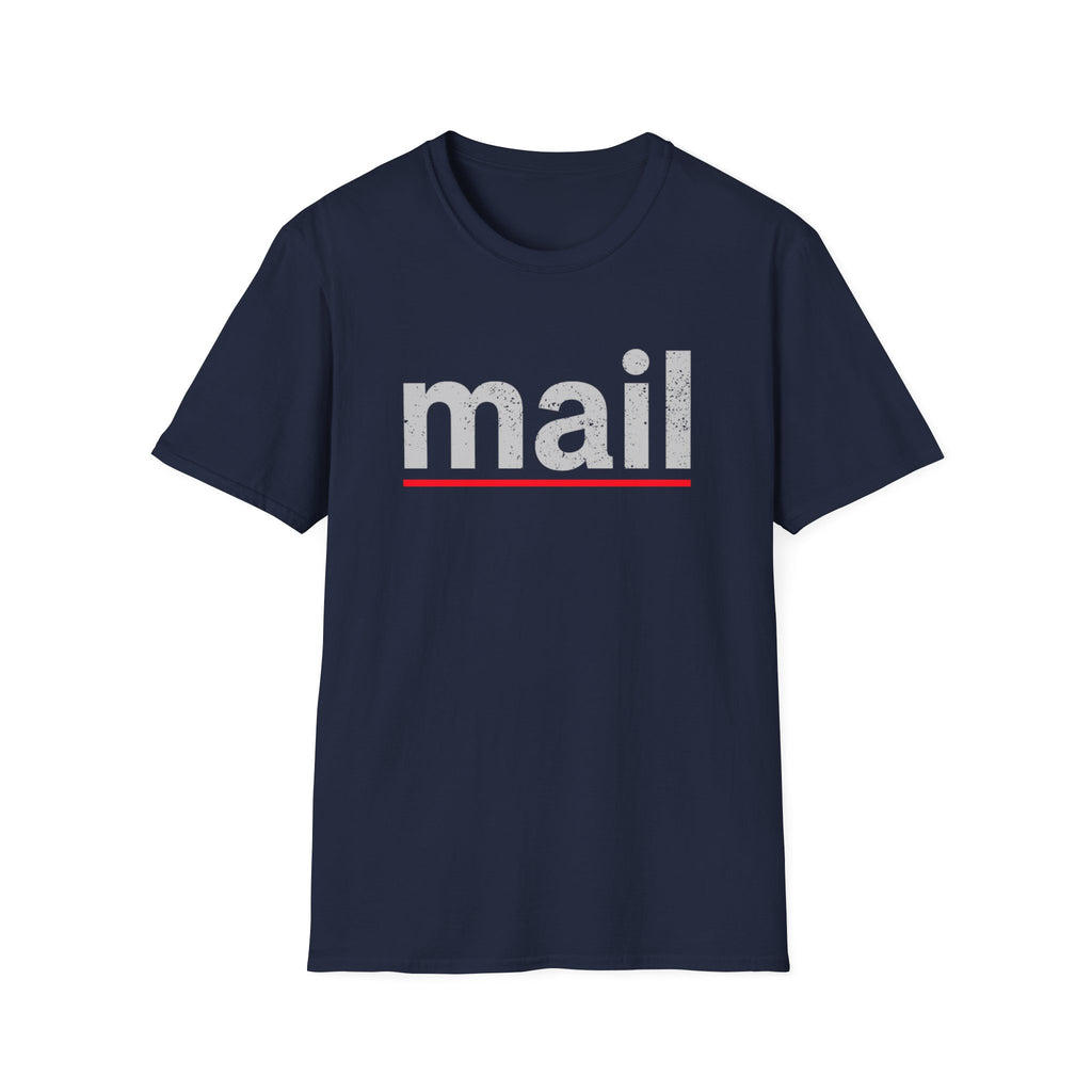 Mail-Themed Unisex T-Shirt, Casual Wear, Gift for Postal Workers, Unique Birthday Present, Fun Everyday Tee