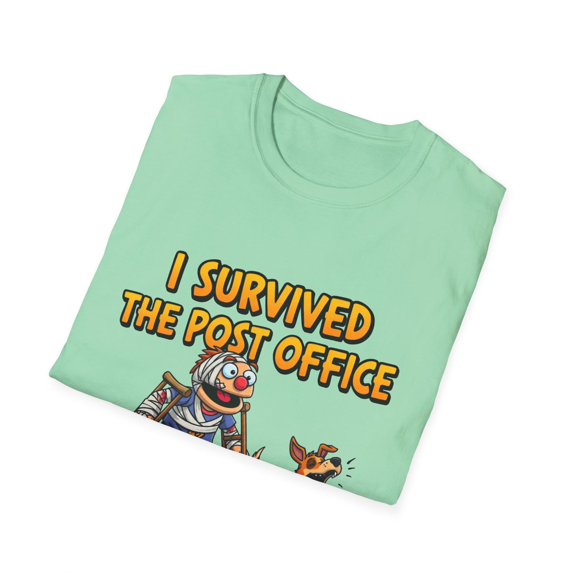 Funny I Survived Post Office T-Shirt, Unique Gift for Mail Carriers, Perfect for Postal Workers, Casual Wear, Humor Tee