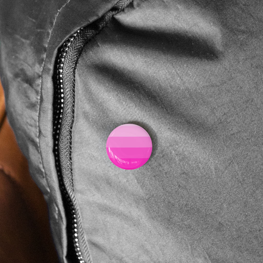 Breast Cancer Awareness Round Pin - Pink Gradient Awareness Button