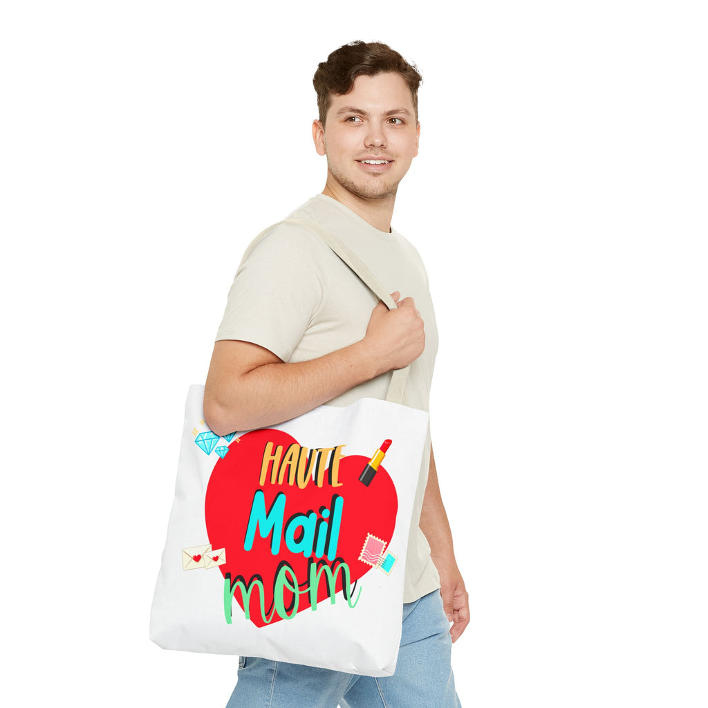 Tote Bag — "Haut Mail Mom" Heart Design Tote for Postal & Mom Gifts
