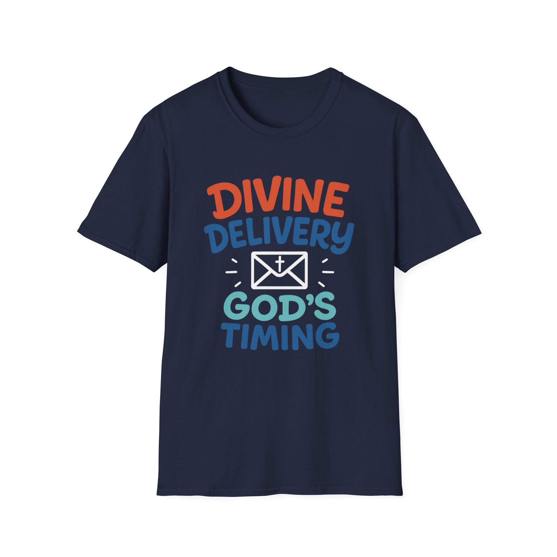 Divine Delivery God's Timing T-Shirt, Unisex Graphic Tee, Inspirational Birth Announcement Shirt, Faith-Based Gift, Religious Apparel