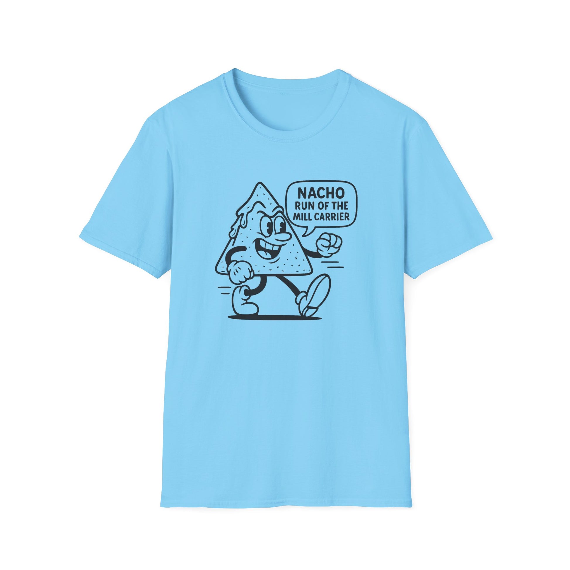 Nacho Run of the Mill Carrier Unisex T-Shirt, Funny Tee, Party Shirt, Gift for Food Lovers, Unique Graphic Top, Casual Wear