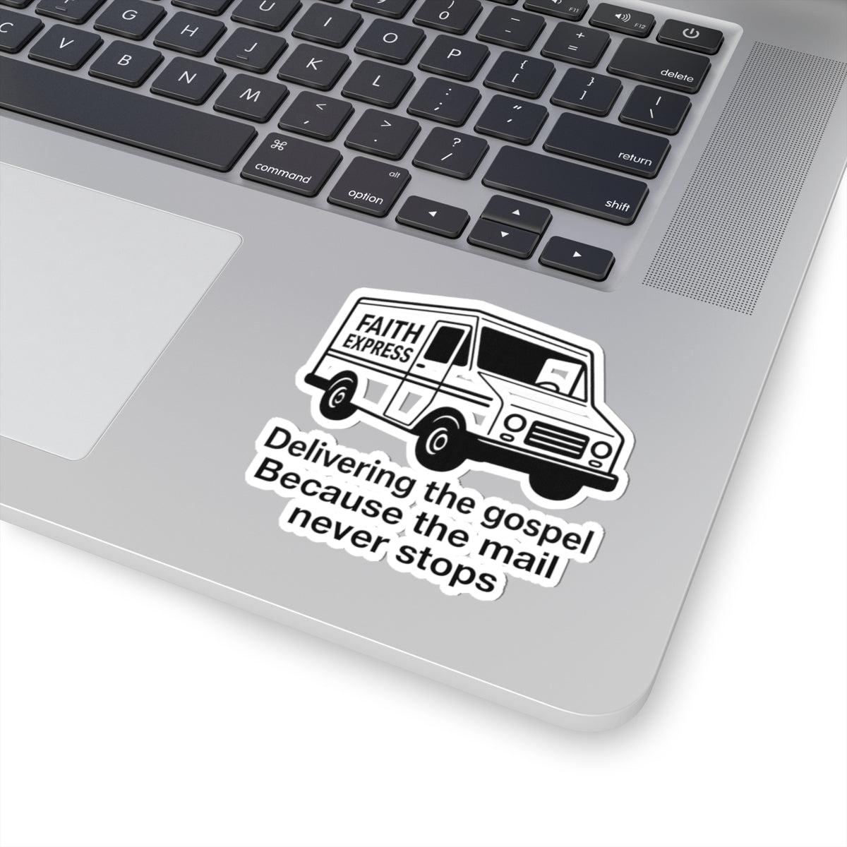 Faith Express Kiss-Cut Stickers, Inspirational Reminders, Gospel Delivery, Laptop Decals, Christian Gifts, Home Decor