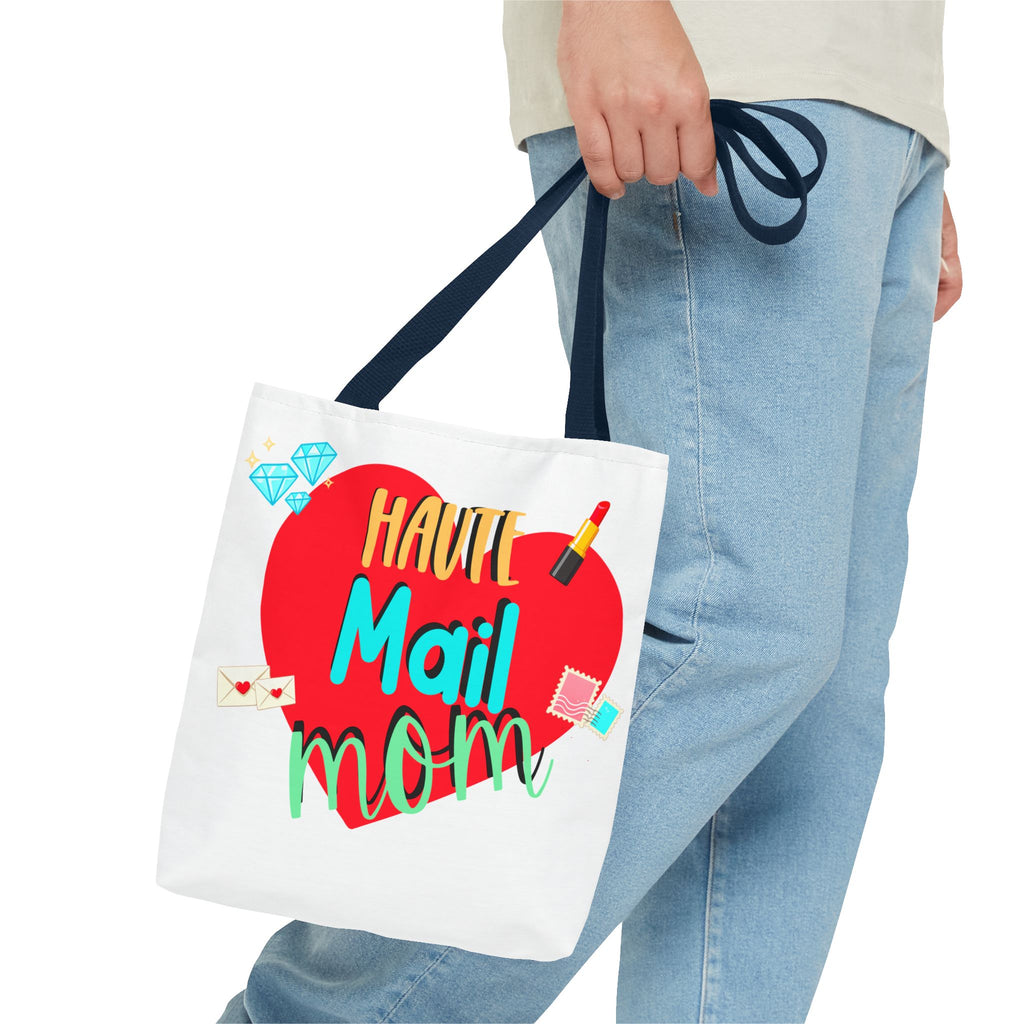 Tote Bag — "Haut Mail Mom" Heart Design Tote for Postal & Mom Gifts