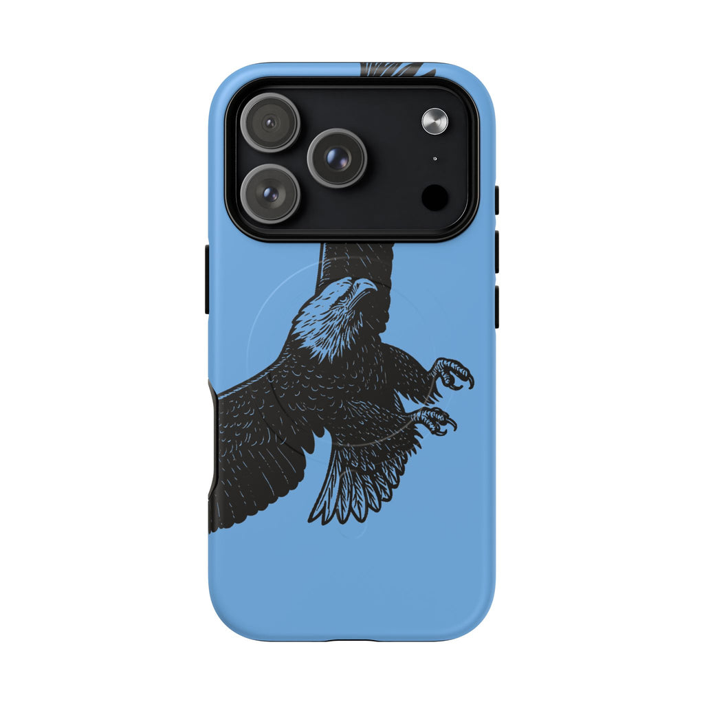 Eagle Flight Tough Magnetic Phone Case — Protective Magnetic Snap Cover with Soaring Eagle Design