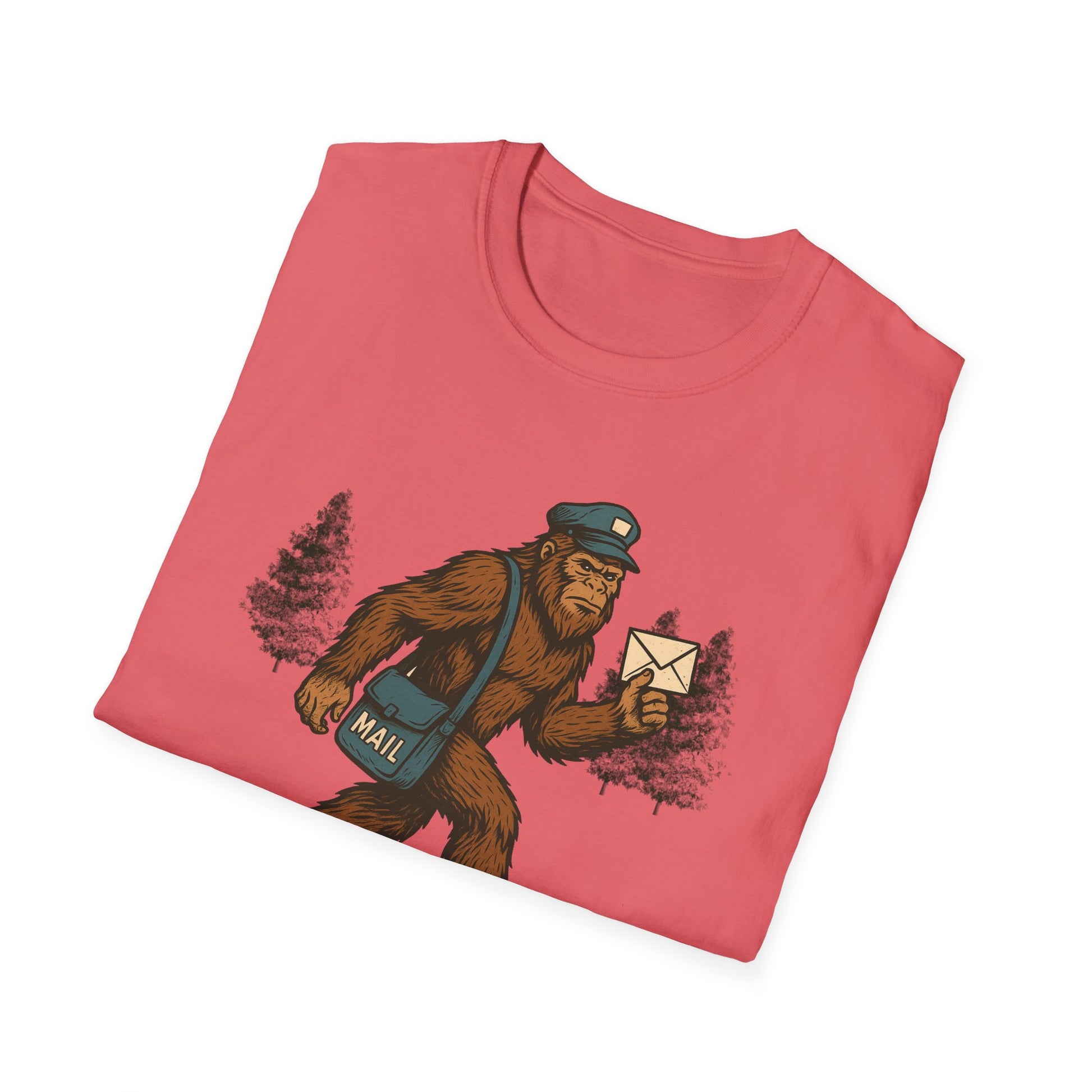 Sasquatch Mail Unisex T-Shirt | The Man, The Myth, The Legend | Postal Carrier, Perfect for Nature Lovers, Gifts, and Funny Graphic Tees