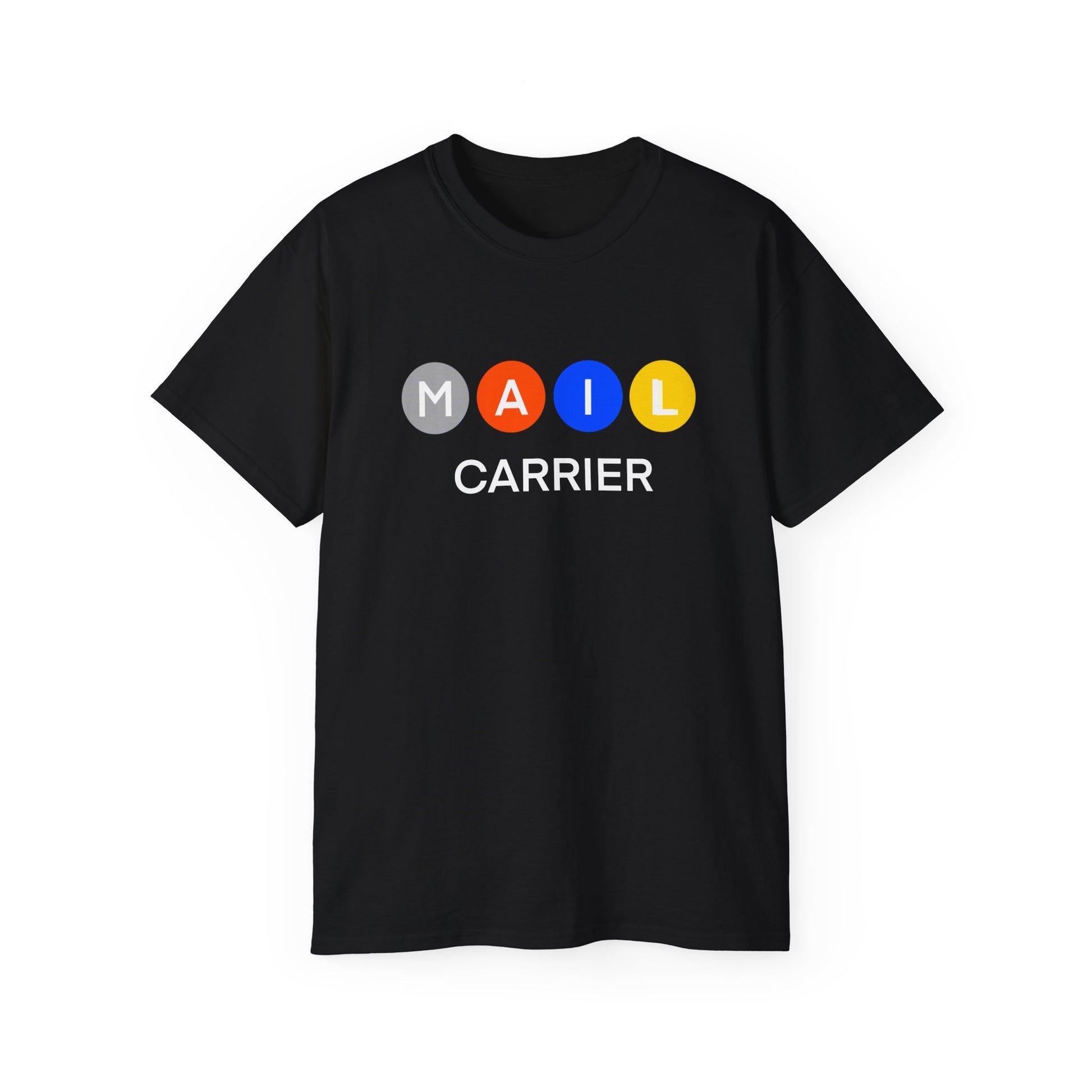 Mail Carrier T-Shirt — Colorful Bubble Graphic Design