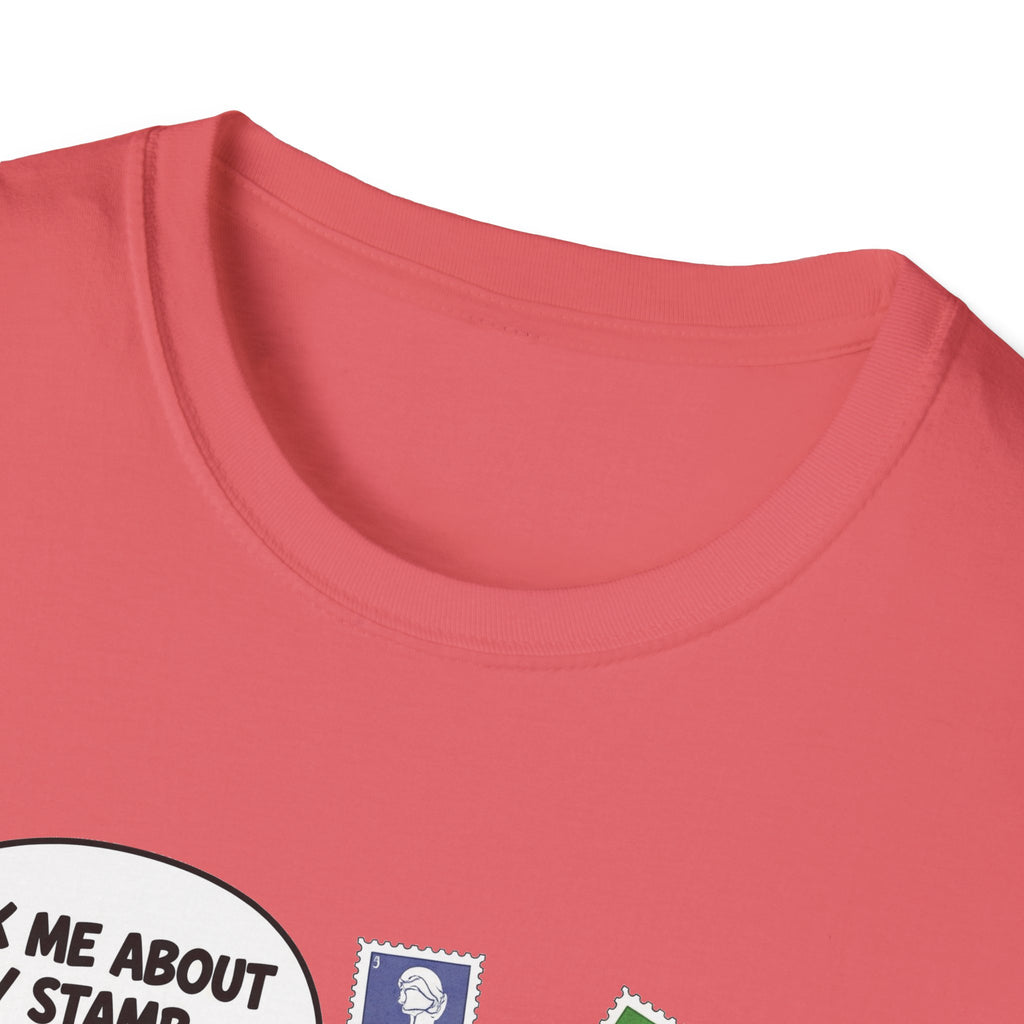 Funny Monkey T-Shirt, Ask Me About My Stamp Collection Tee, Gift for Stamp Collectors, Animal Lover Shirt, Humor Apparel