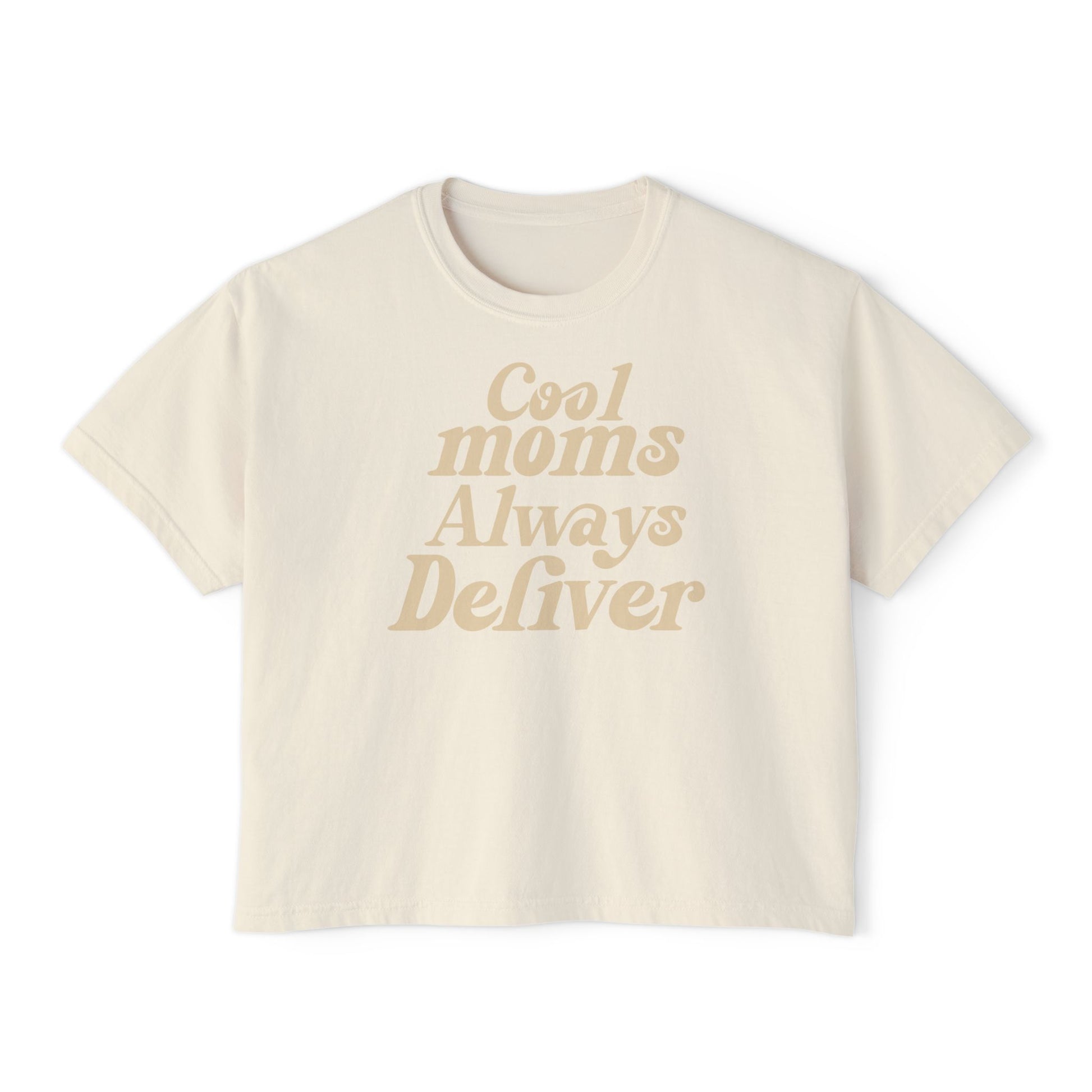 Cool Moms Always Deliver Boxy Tee – Funny Mail Worker Shirt, Postal Mom Gift, Cute Delivery Worker T-Shirt, Relaxed Fit Women’s Tee