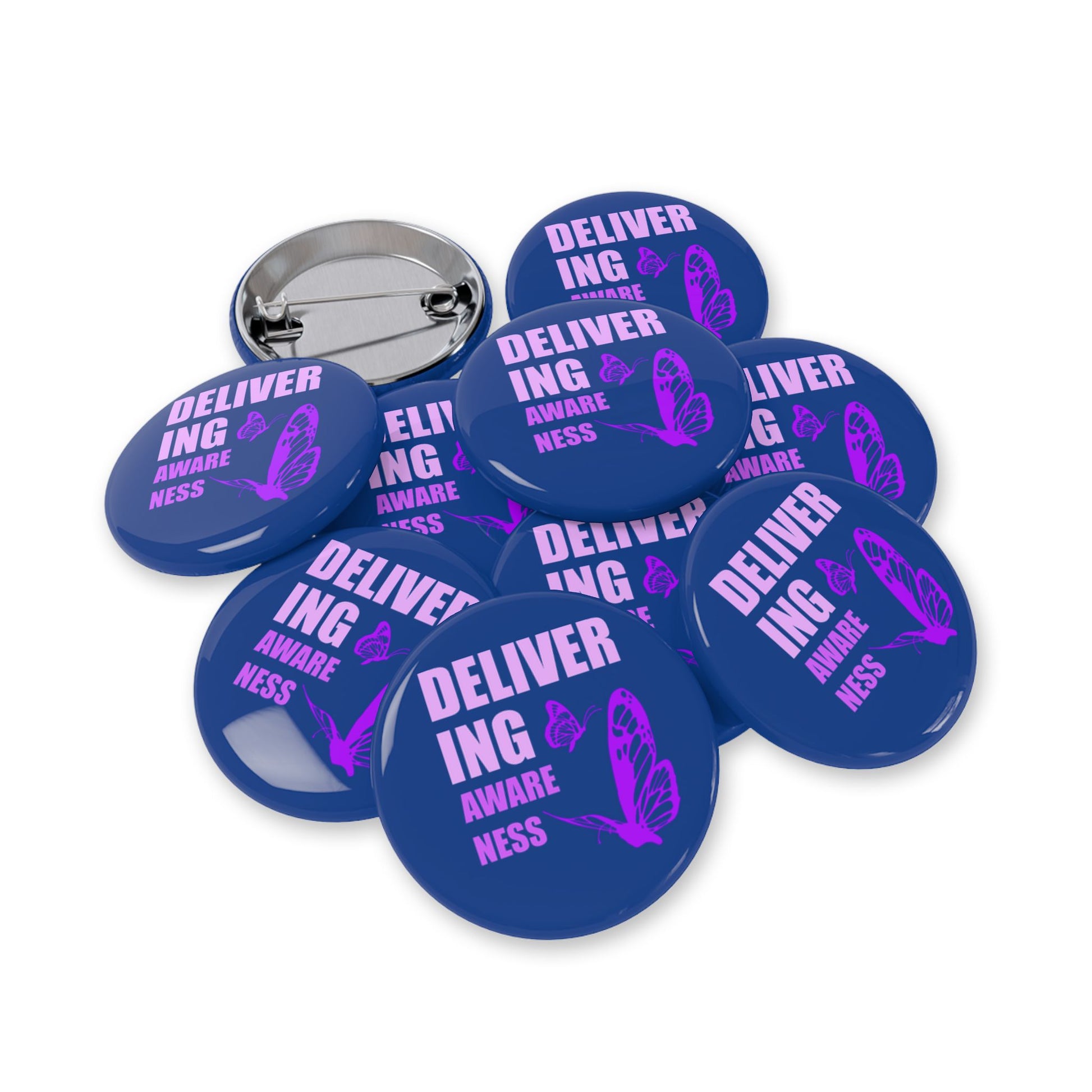 Delivering Awareness Round Pin — Lupus Awareness/Support Button