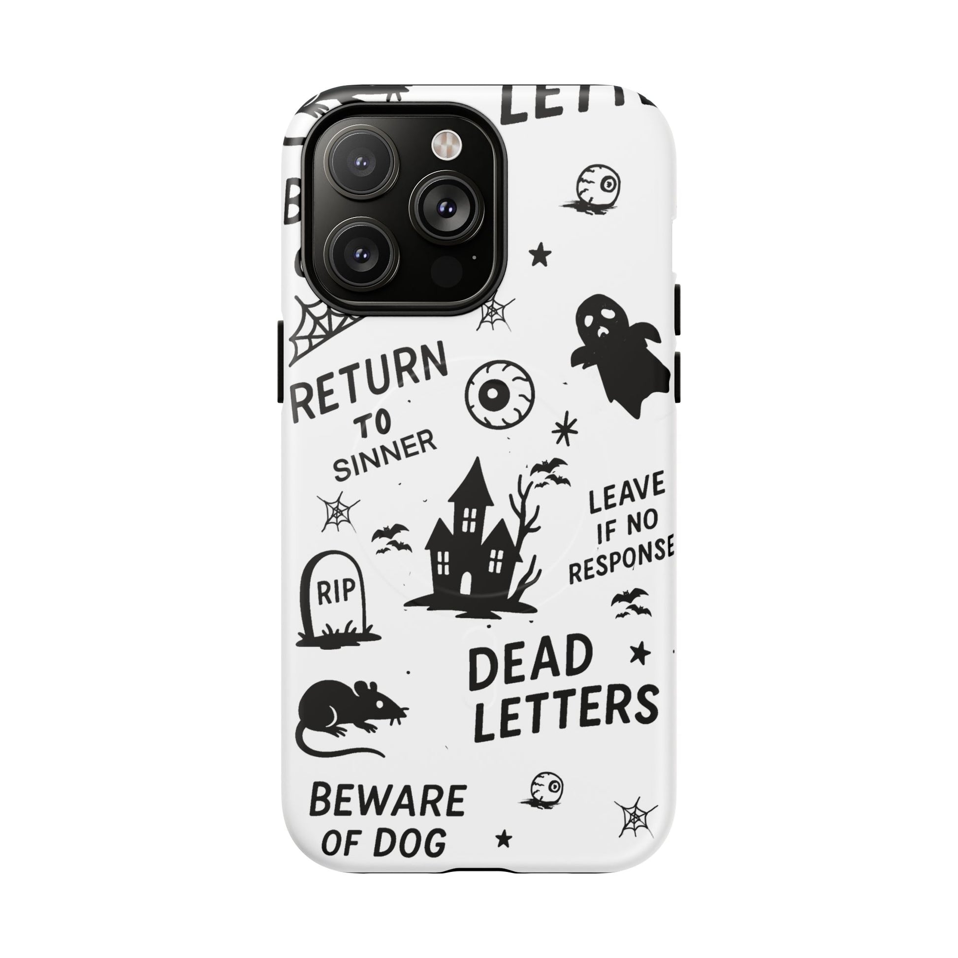 Spooky Phone Case, Halloween Accessory, Tough Magnetic Cases, Unique Gift, Gothic Style Tech Cover, Cell Phone Protector