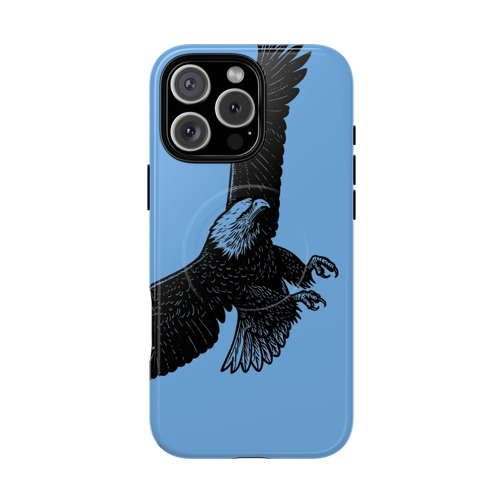 Eagle Flight Tough Magnetic Phone Case — Protective Magnetic Snap Cover with Soaring Eagle Design