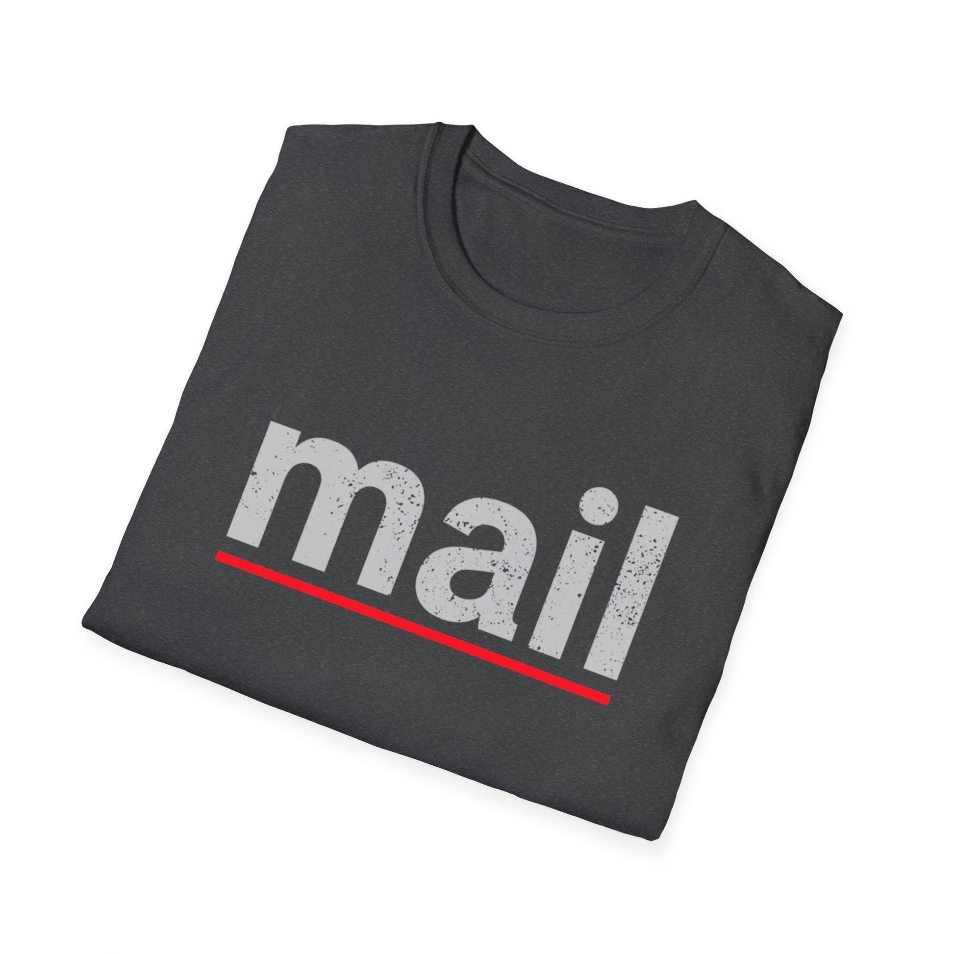 Mail-Themed Unisex T-Shirt, Casual Wear, Gift for Postal Workers, Unique Birthday Present, Fun Everyday Tee