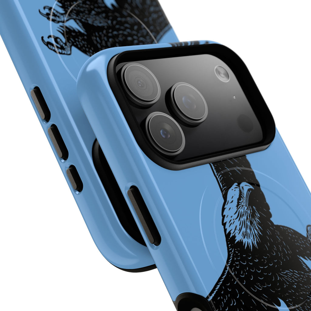 Eagle Flight Tough Magnetic Phone Case — Protective Magnetic Snap Cover with Soaring Eagle Design