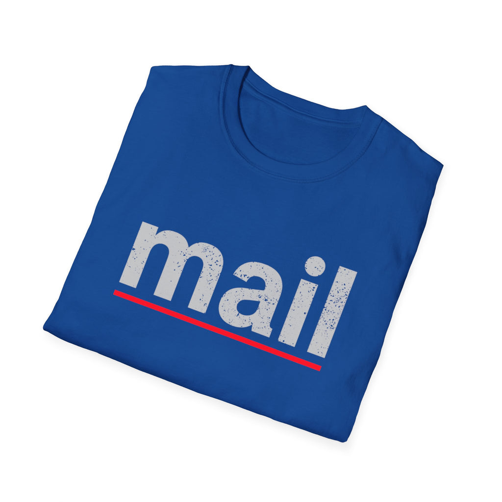 Mail-Themed Unisex T-Shirt, Casual Wear, Gift for Postal Workers, Unique Birthday Present, Fun Everyday Tee