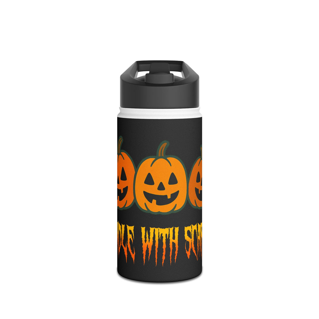 Halloween Pumpkin Water Bottle,Handle With Scare Design | Stainless Steel Travel Mug, Spooky Hydration, Trick or Treat, Fall Gifts, Halloween Decor