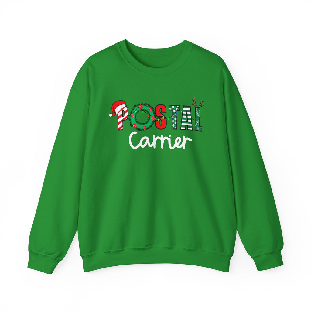 Festive Holiday Postal Carrier Sweatshirt, Cozy Crewneck for Mail Lovers, Holiday Apparel, Christmas Gift, Unisex Sweater