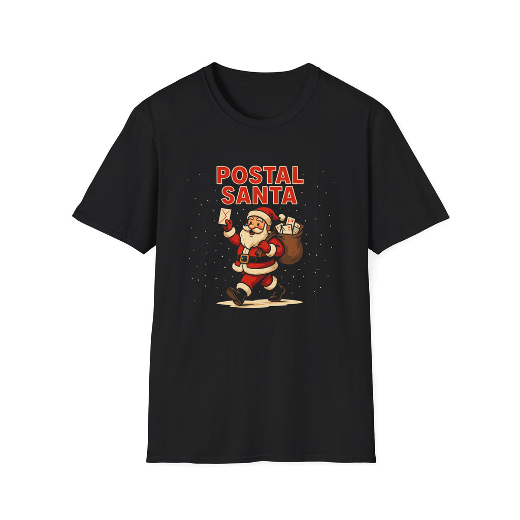 Postal Santa T-Shirt — Retro Mailman Santa Holiday Tee