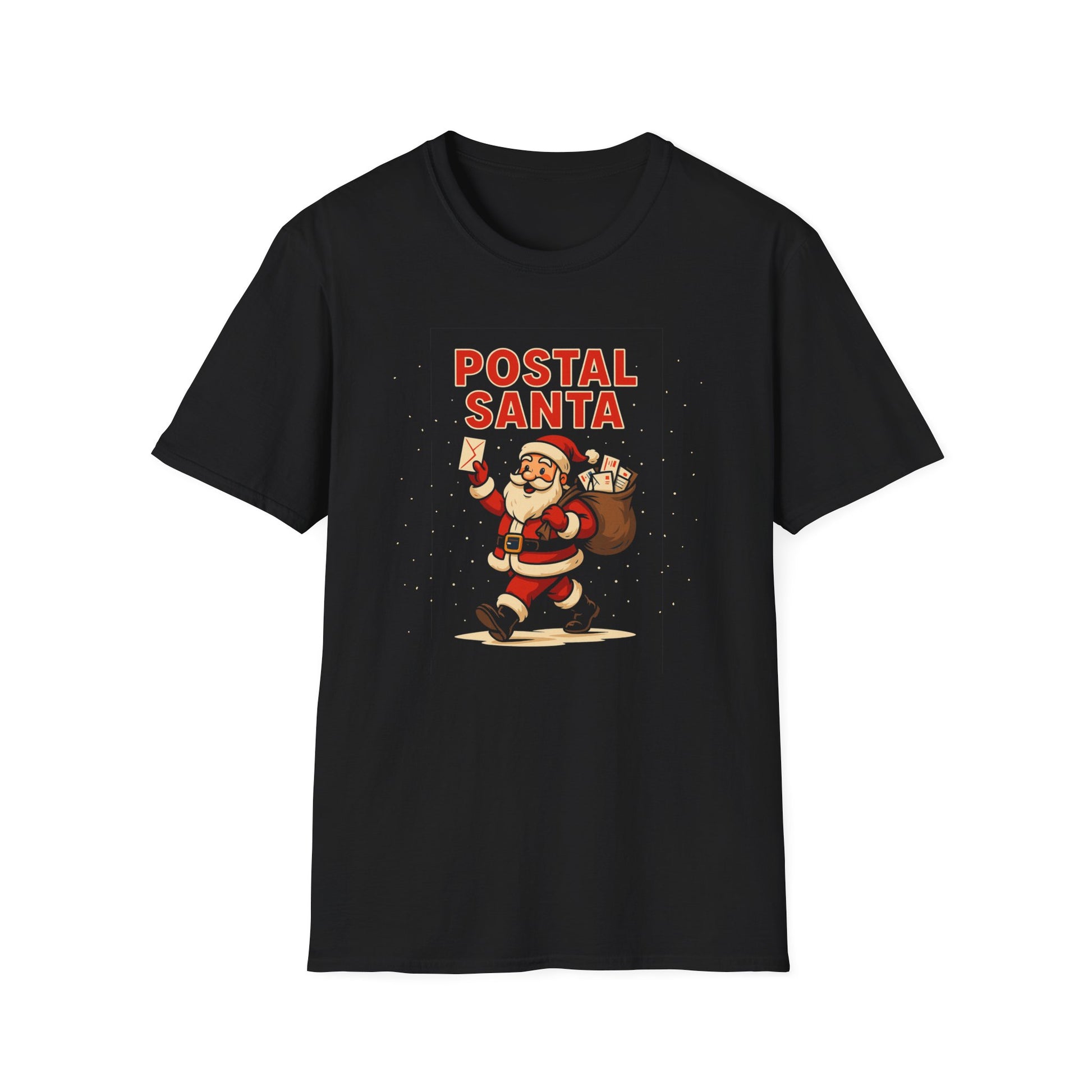 Postal Santa T-Shirt — Retro Mailman Santa Holiday Tee