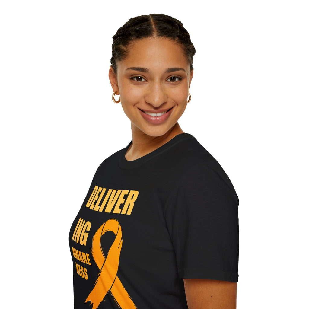 Childhood Cancer Awareness Shirt – Delivering Awareness Gold Ribbon Support Tee