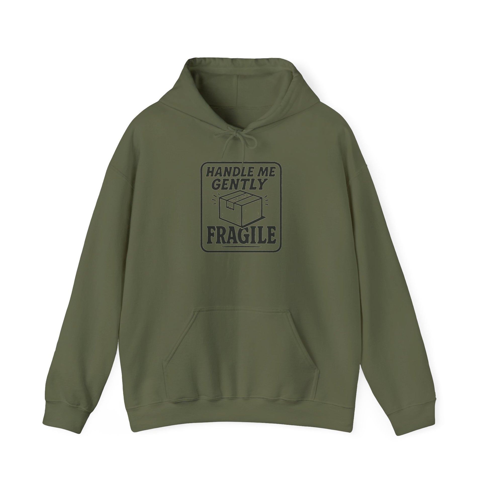 Fragile Humor Hoodie, Unisex Sweatshirt, Funny Gift for Friends, Cozy Pullover, Ideal for Birthdays, Casual Wear, Holiday Cheer