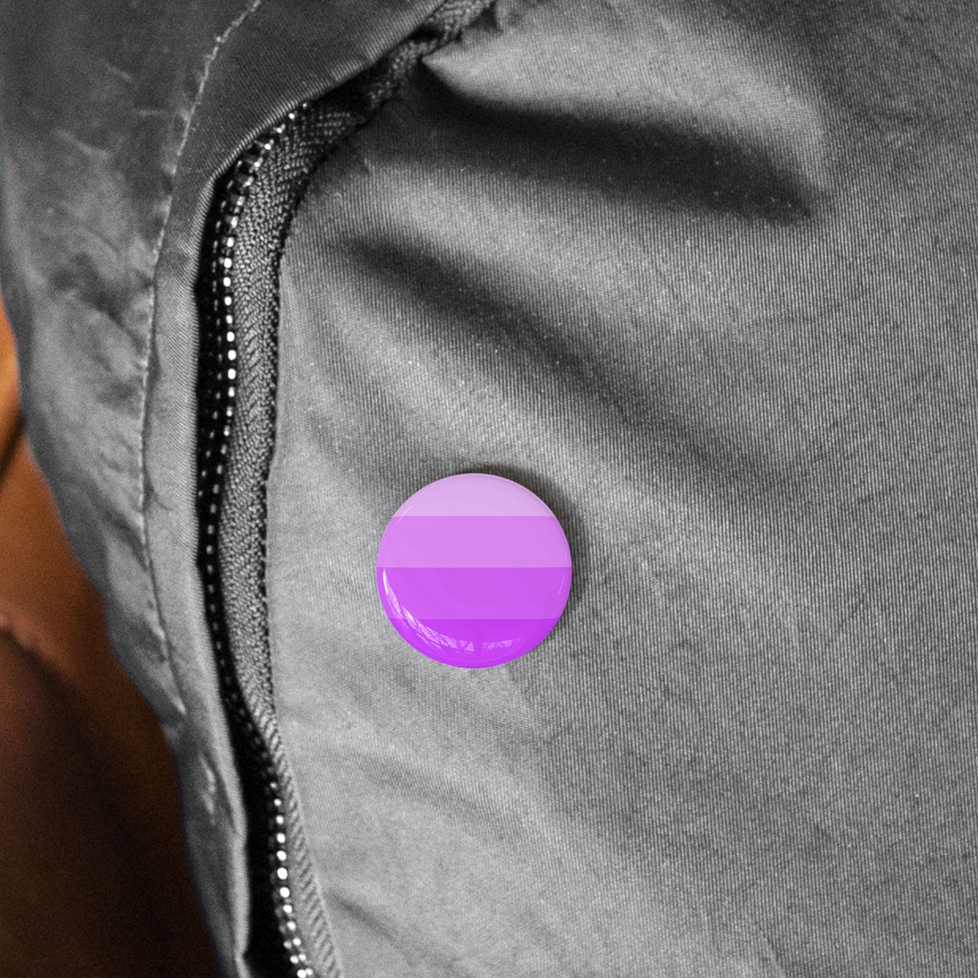 Lupus Awareness Purple Round Pin — Gradient Purple Lupus Awareness Button