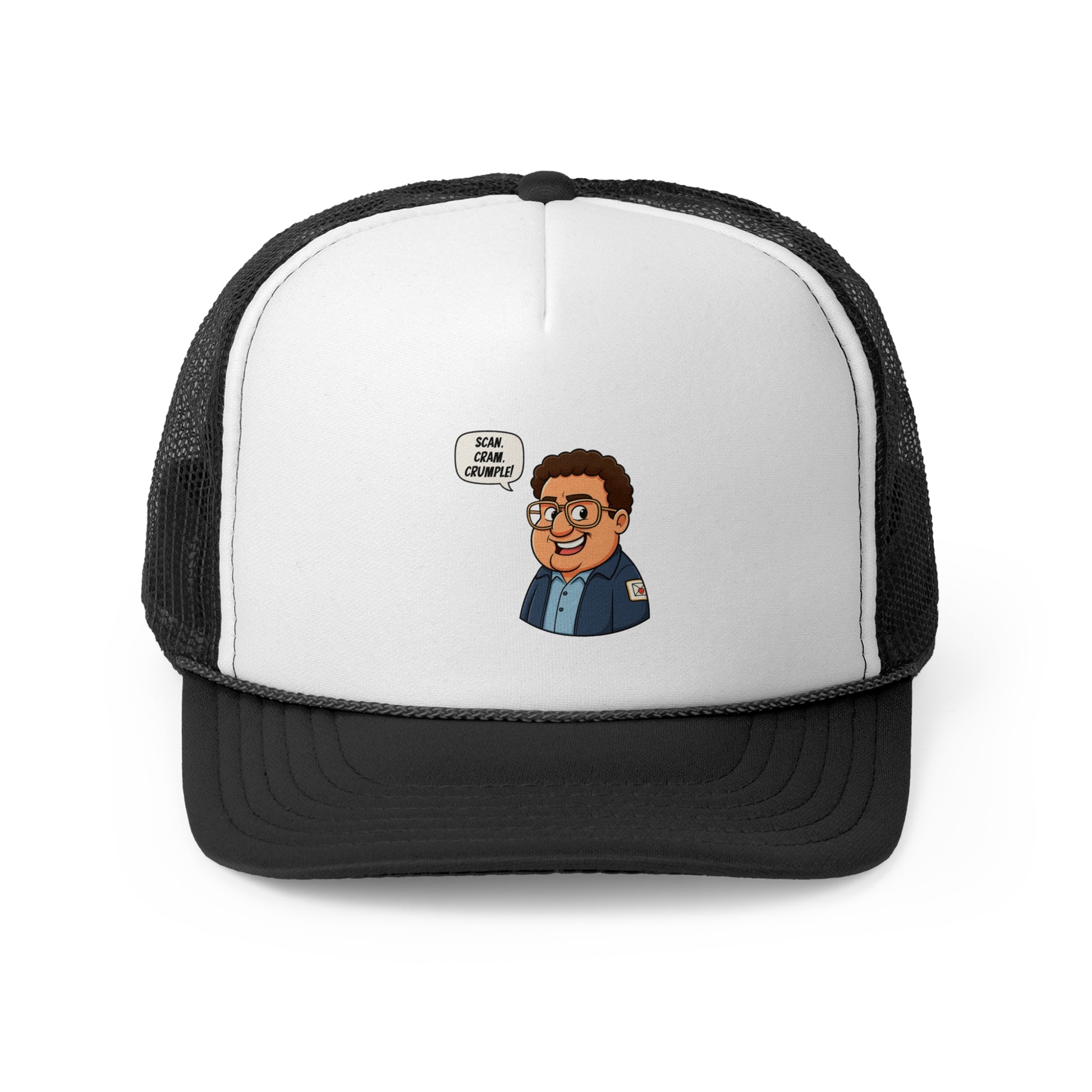 Whimsical Trucker Cap with Cartoon Design, Funny Hat for Casual Wear, Gift for Friends, Unique Cap for Summer Adventures