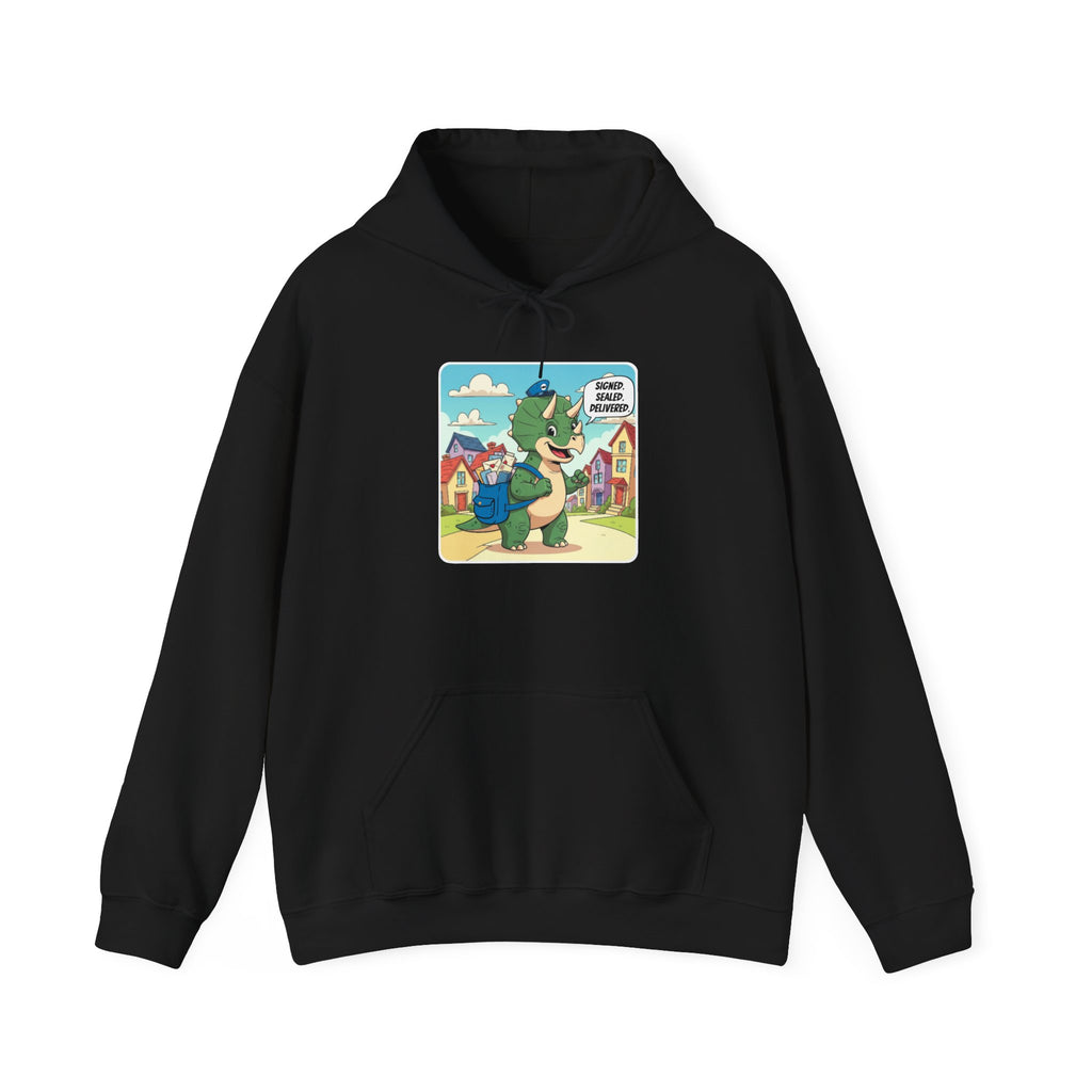 Whimsical Creature Graphic Hoodie, Cozy Unisex Sweatshirt, Unique Gift for Animal Lovers, Fun Casual Wear, Perfect for Autumn