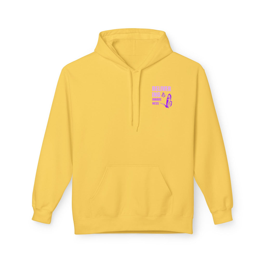 Delivering Awareness Butterfly Hoodie — Lupus Awareness Purple Butterfly Hoodie