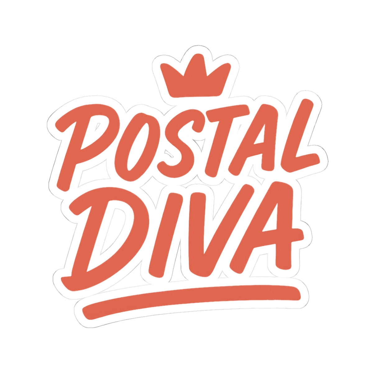 Postal Diva Kiss-Cut Stickers, Fun Vinyl Stickers for Laptops, Water Bottles, Scrapbooking, Gifts for Mail Lovers, Cute Office Decor