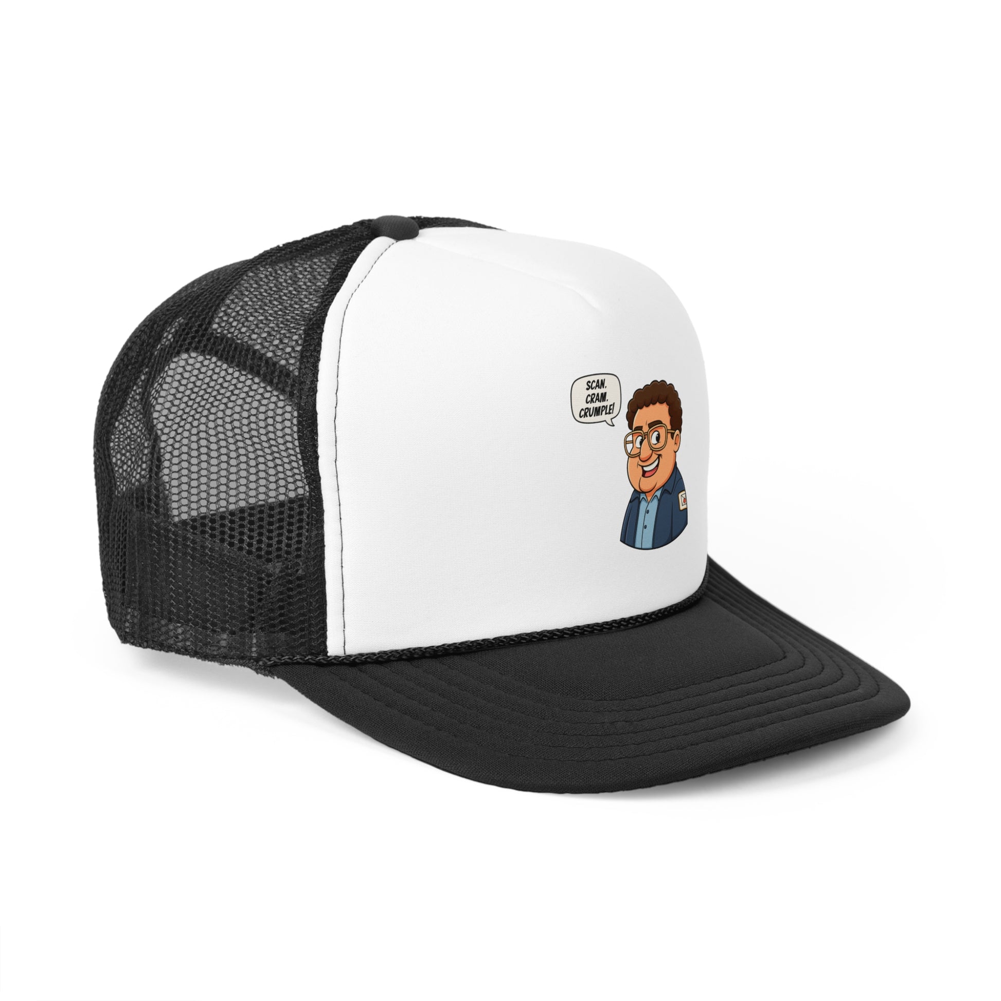 Whimsical Trucker Cap with Cartoon Design, Funny Hat for Casual Wear, Gift for Friends, Unique Cap for Summer Adventures