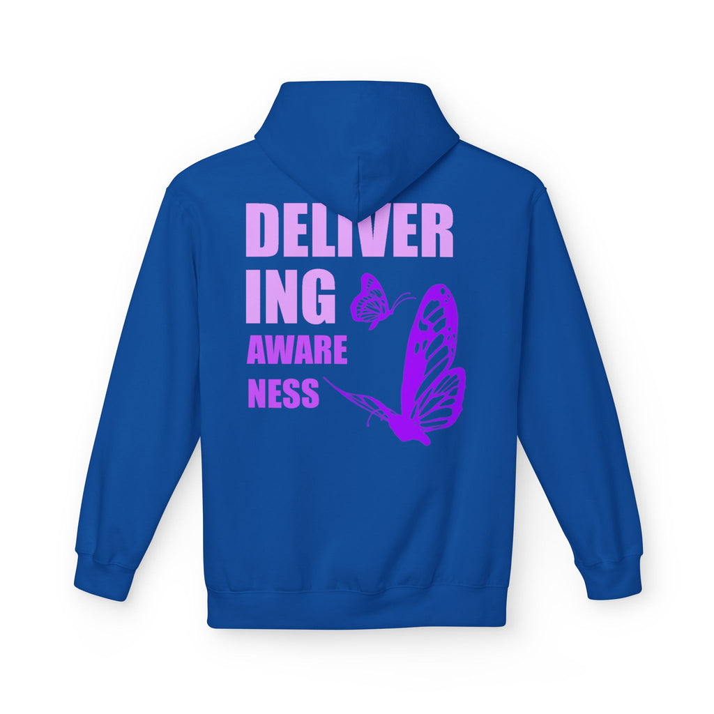 Delivering Awareness Butterfly Hoodie — Lupus Awareness Purple Butterfly Hoodie
