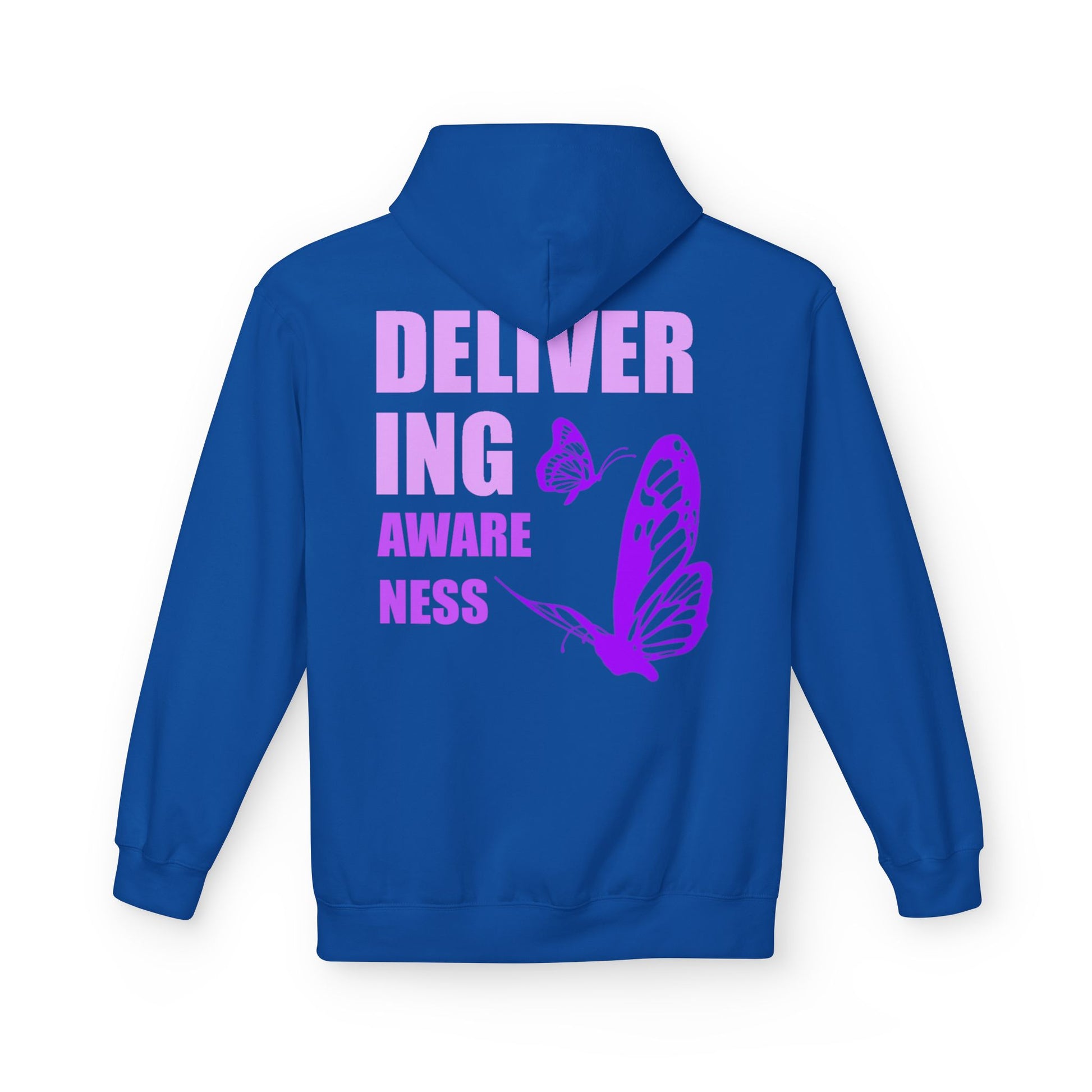 Delivering Awareness Butterfly Hoodie — Lupus Awareness Purple Butterfly Hoodie