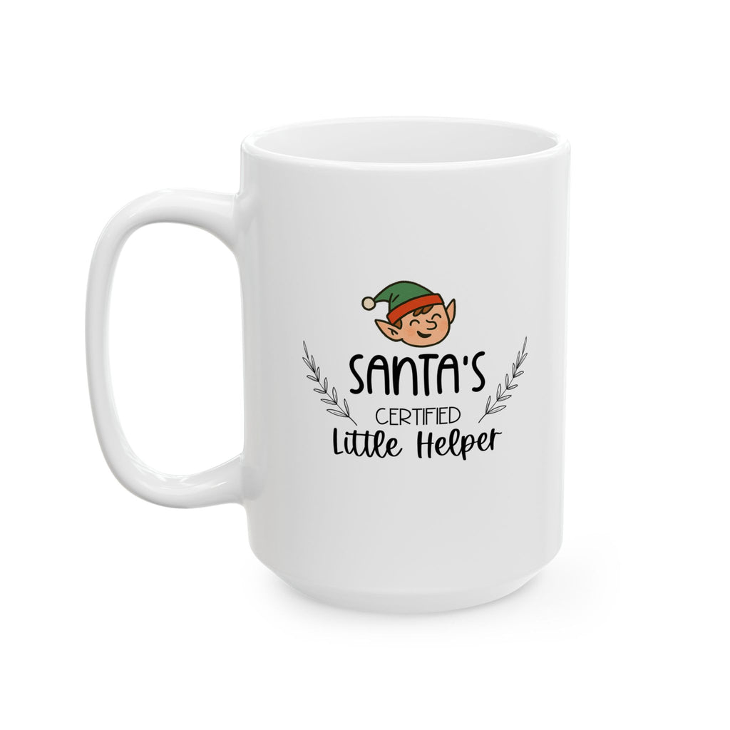 Santa’s Certified Little Helper Ceramic Mug - Motivational Coffee Cup for Home and Office, Gifts for Friends, Tea Lover Mugs, Inspirational Drinkware