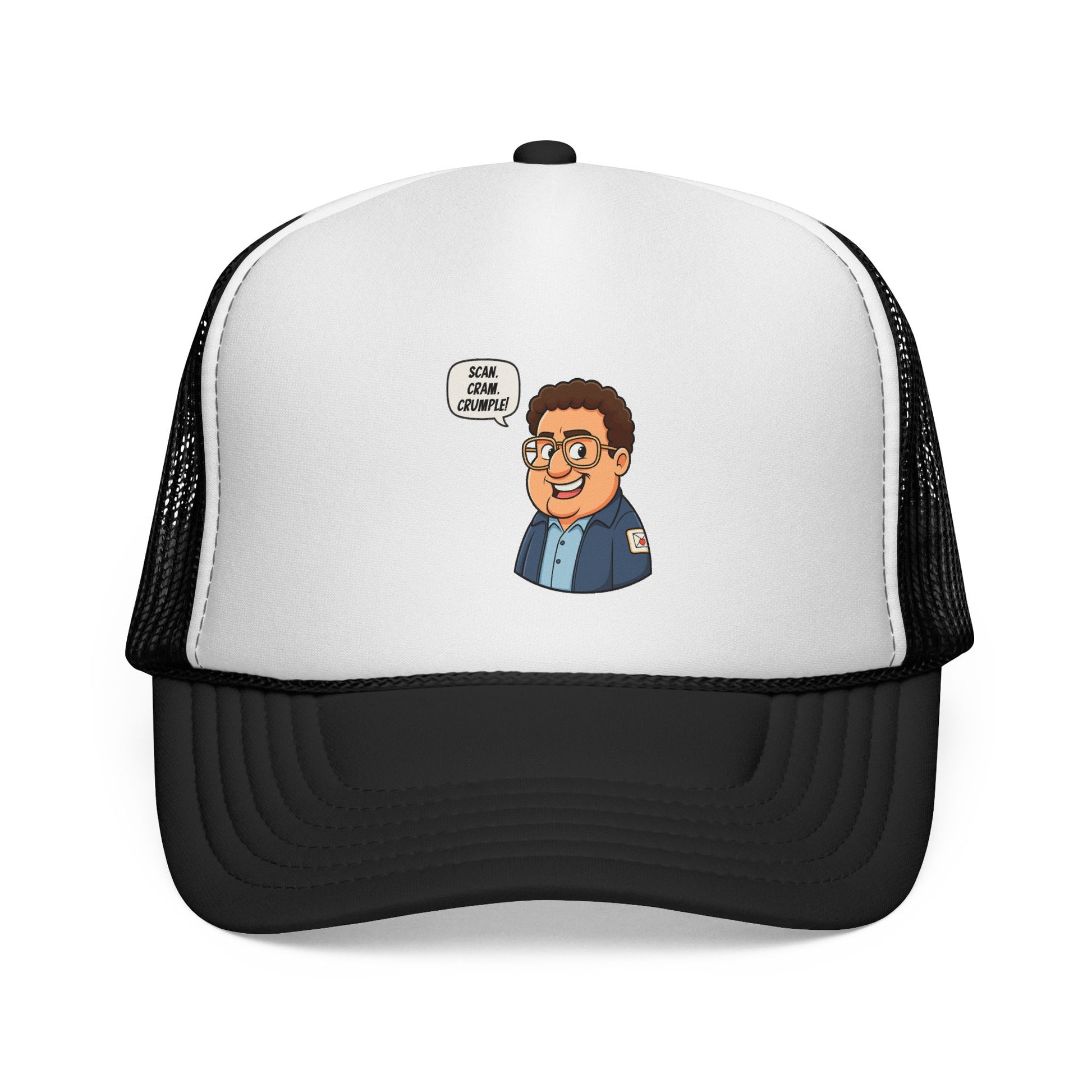 Whimsical Trucker Cap with Cartoon Design, Funny Hat for Casual Wear, Gift for Friends, Unique Cap for Summer Adventures