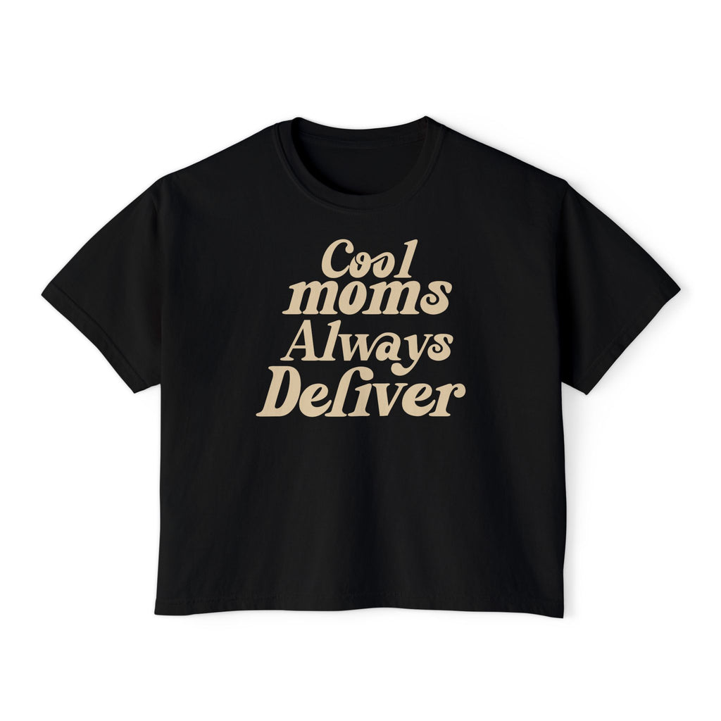 Cool Moms Always Deliver Boxy Tee – Funny Mail Worker Shirt, Postal Mom Gift, Cute Delivery Worker T-Shirt, Relaxed Fit Women’s Tee